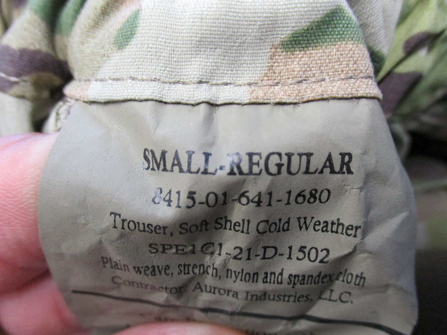 GENIII ARMY OCP SCORPION LEVEL 5 SOFT SHELL TROUSER COLD WEATHER PANTS SMALL/REG
