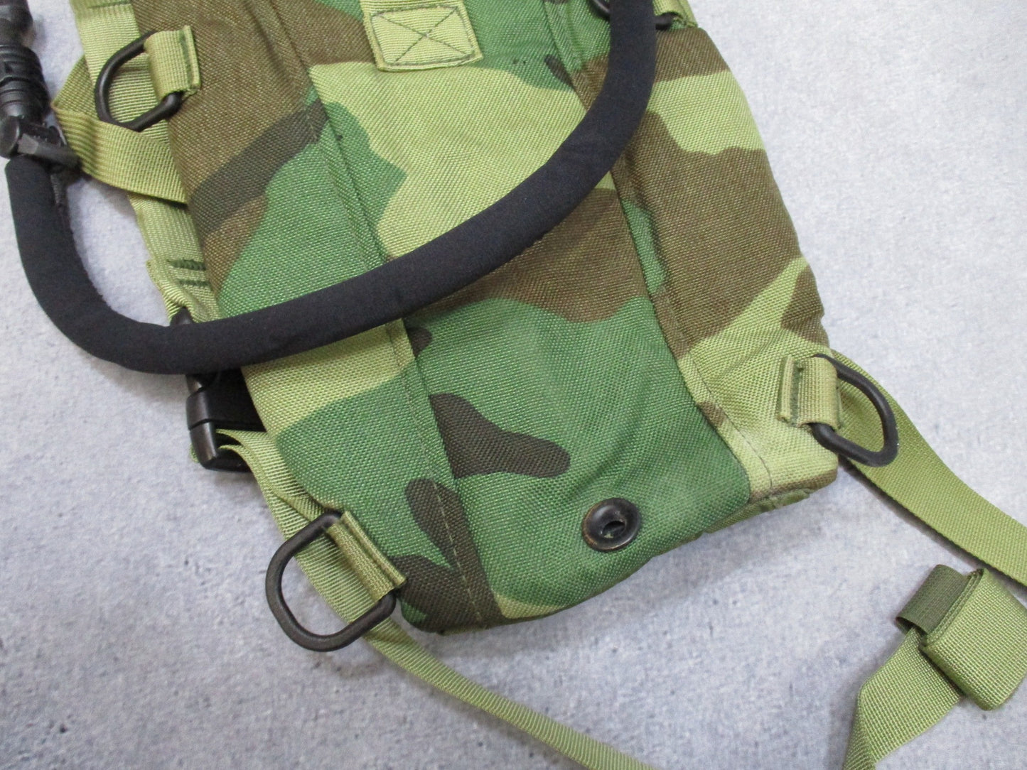 Centex Military Gear Camelbak 3L Woodland BDU hydration pack with thermobak, featuring multiple compartments and adjustable straps.