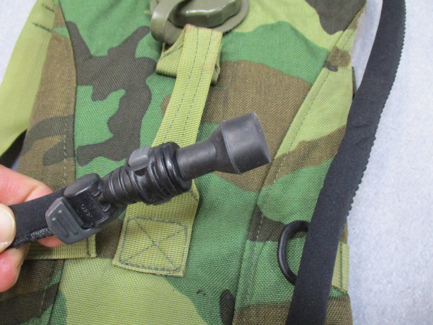 Centex Military Gear Camelbak M81 Woodland BDU hydration pack with 3L water reservoir and outdoor tactical backpack.