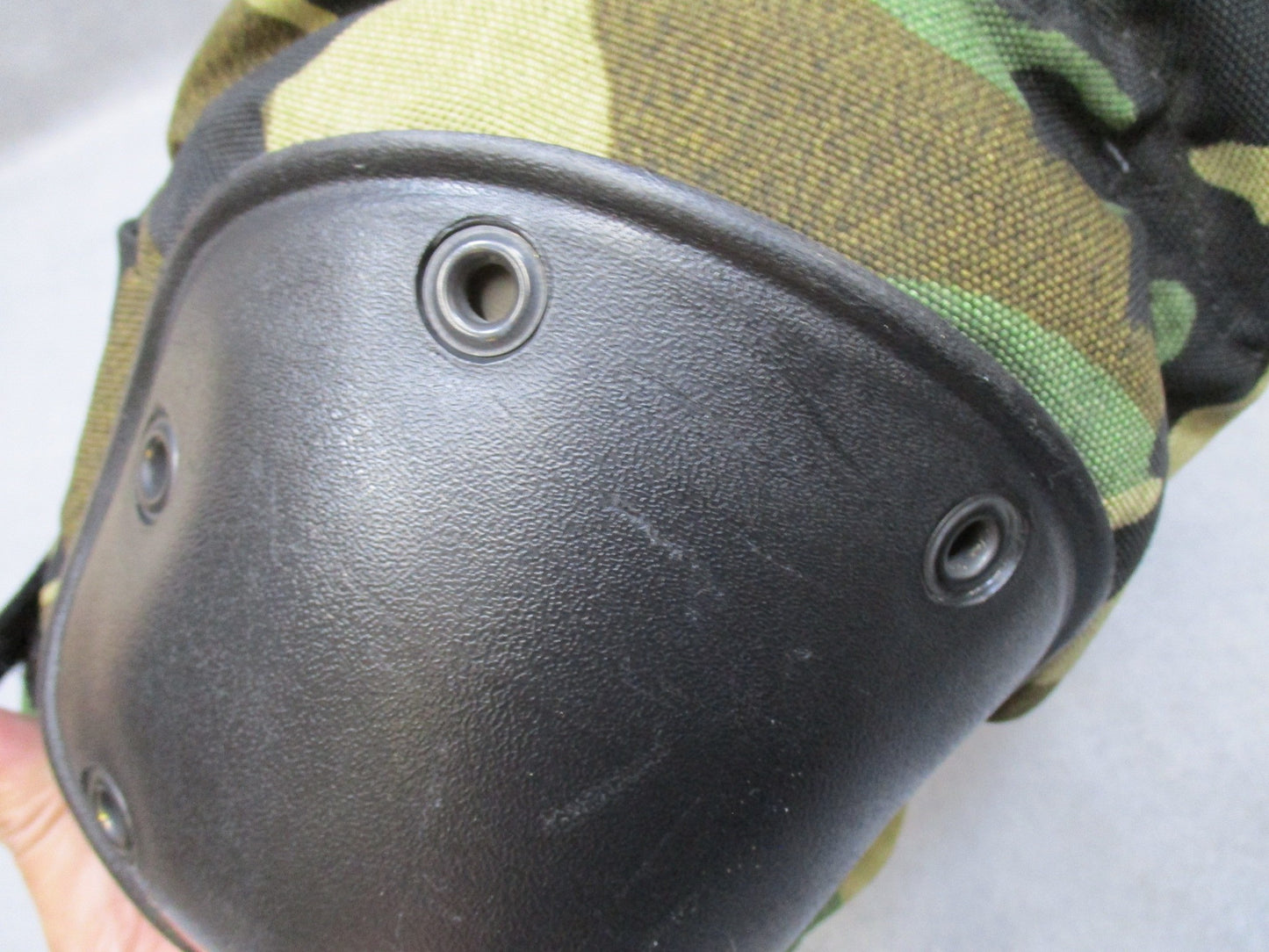 Centex Military Gear BIJAN'S BPE military knee pad set with thick, heavy-duty woodland tactical pads in large size.