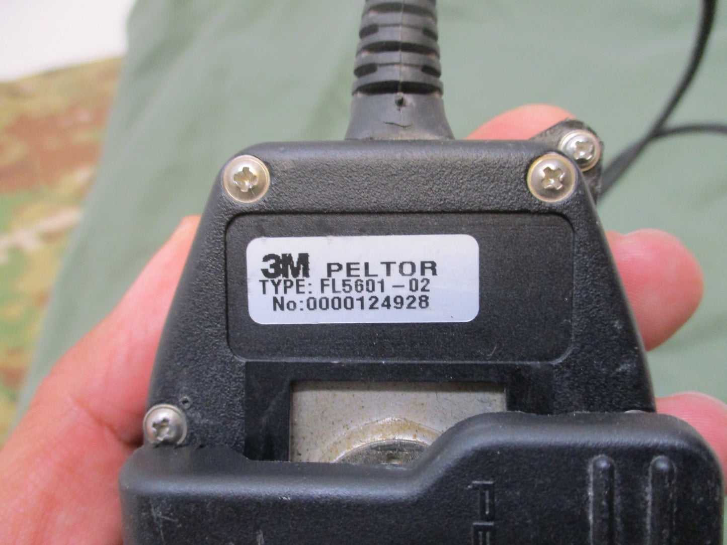 USED PELTOR PTT SWITCH PUSH BUTTON SINGLE COMMS TACTICAL RADIO HEADSET 6-PIN - Centex Military Gear
