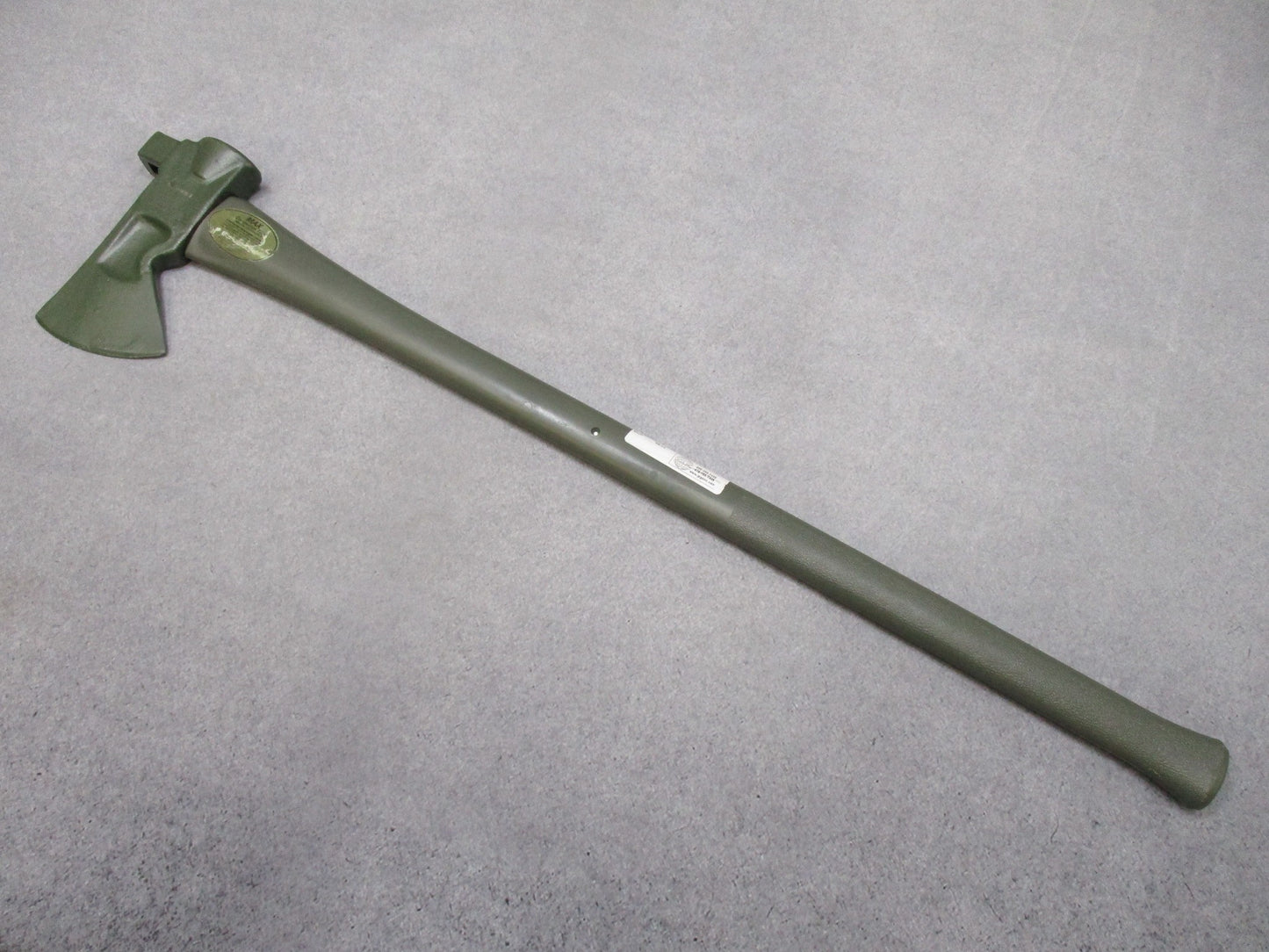 USGI Forest Tool MAX Axe with OD green fiberglass handle, 34.5 inches long, by Centex Military Gear.