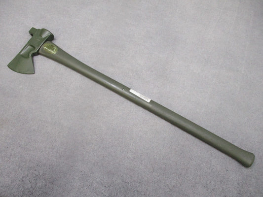 USGI Forest Tool MAX Axe with OD green fiberglass handle, 34.5 inches long, by Centex Military Gear.