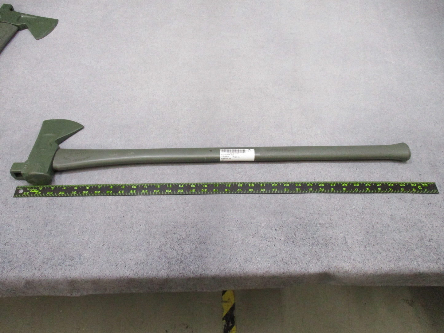 USGI Forest Tool MAX axe with OD green fiberglass handle, 34.5 inches, by Centex Military Gear, used for outdoor and forestry tasks