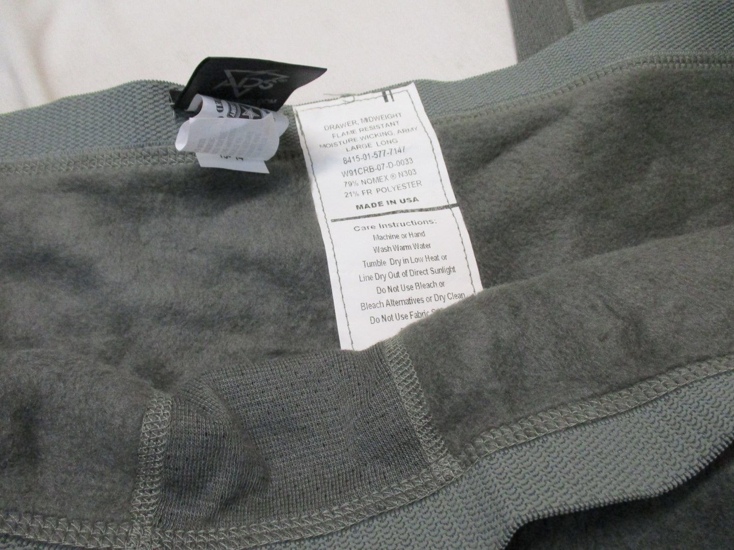 NWOT FREE DRAWER MID-WEIGHT LARGE/LONG FLAME RESISTANT PANTS FOLIAGE GREEN ARMY