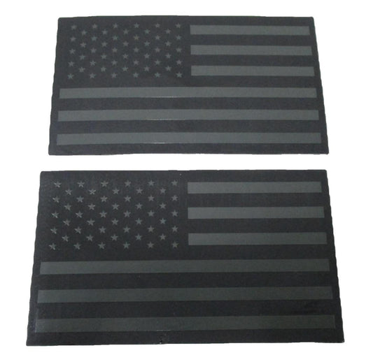 USGI MILITARY AMERICAN FLAG INFRARED FORWARD FACE GREEN/BLACK IR PATCH HOOK/LOOP - Centex Military Gear