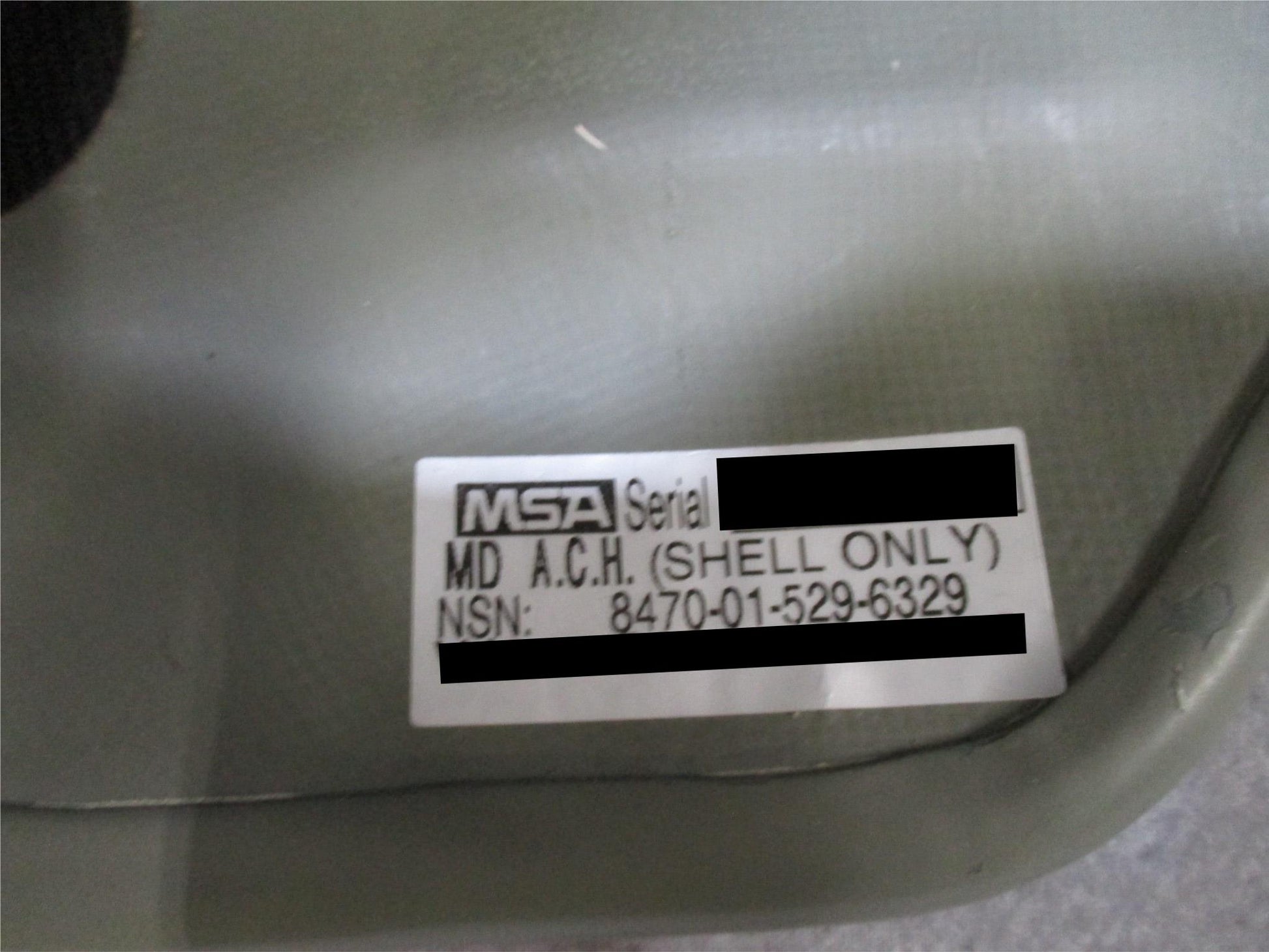 MSA ACH helmet in foliage green with Team Wendy chinstrap and Oregon Aero padding for military protection and comfort.