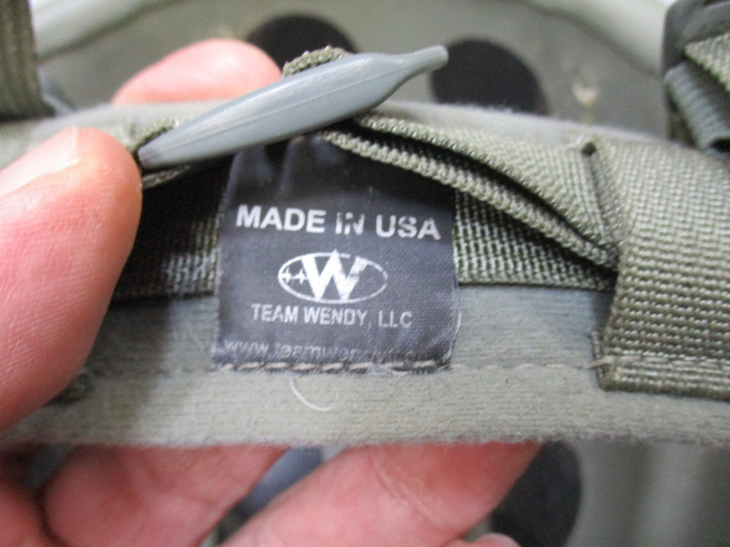 MSA ACH helmet in foliage green with Team Wendy chinstrap and Oregon Aero pads, designed for military protective gear.