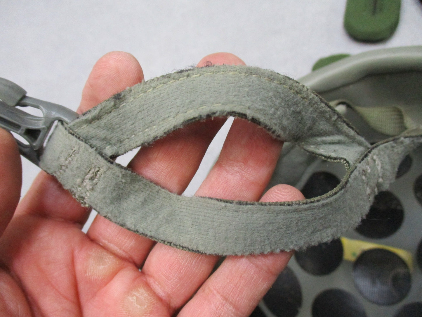 MSA ACH helmet in foliage green with Team Wendy chinstrap and Oregon Aero pads, designed for military and tactical use.