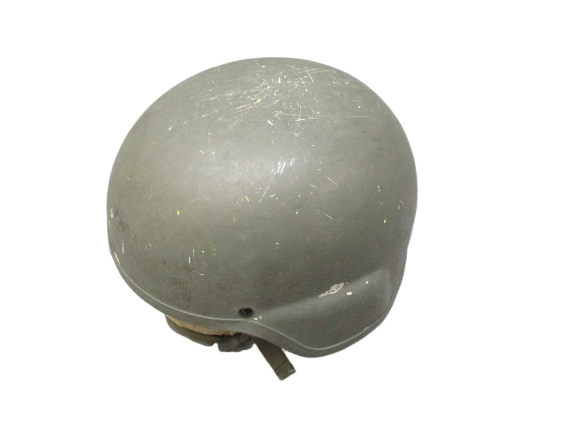 MSA ACH helmet in foliage green with Team Wendy chinstrap and Oregon Aero padding for military protection and comfort.