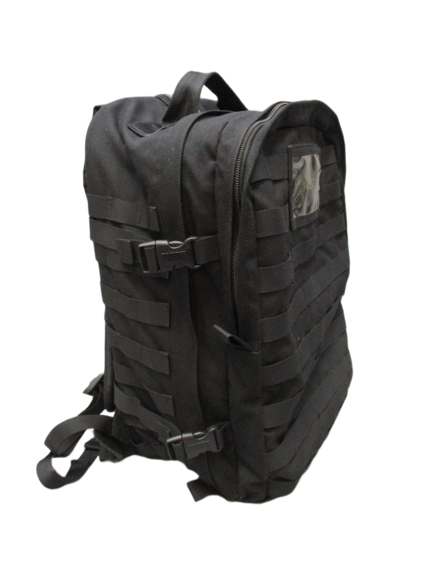 Blackhawk STRIKE tactical medical backpack in black with MOLLE webbing, designed for military and emergency medical use.