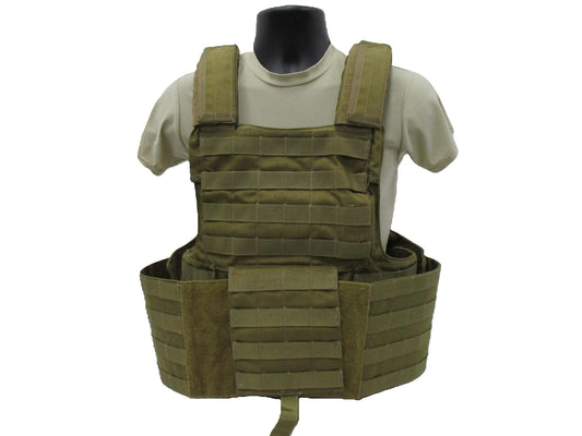 EAGLE INDUSTRIES KHAKI TAN CIRAS PLATE CARRIER (NO ARMOR) RELEASABLE VEST SMALL