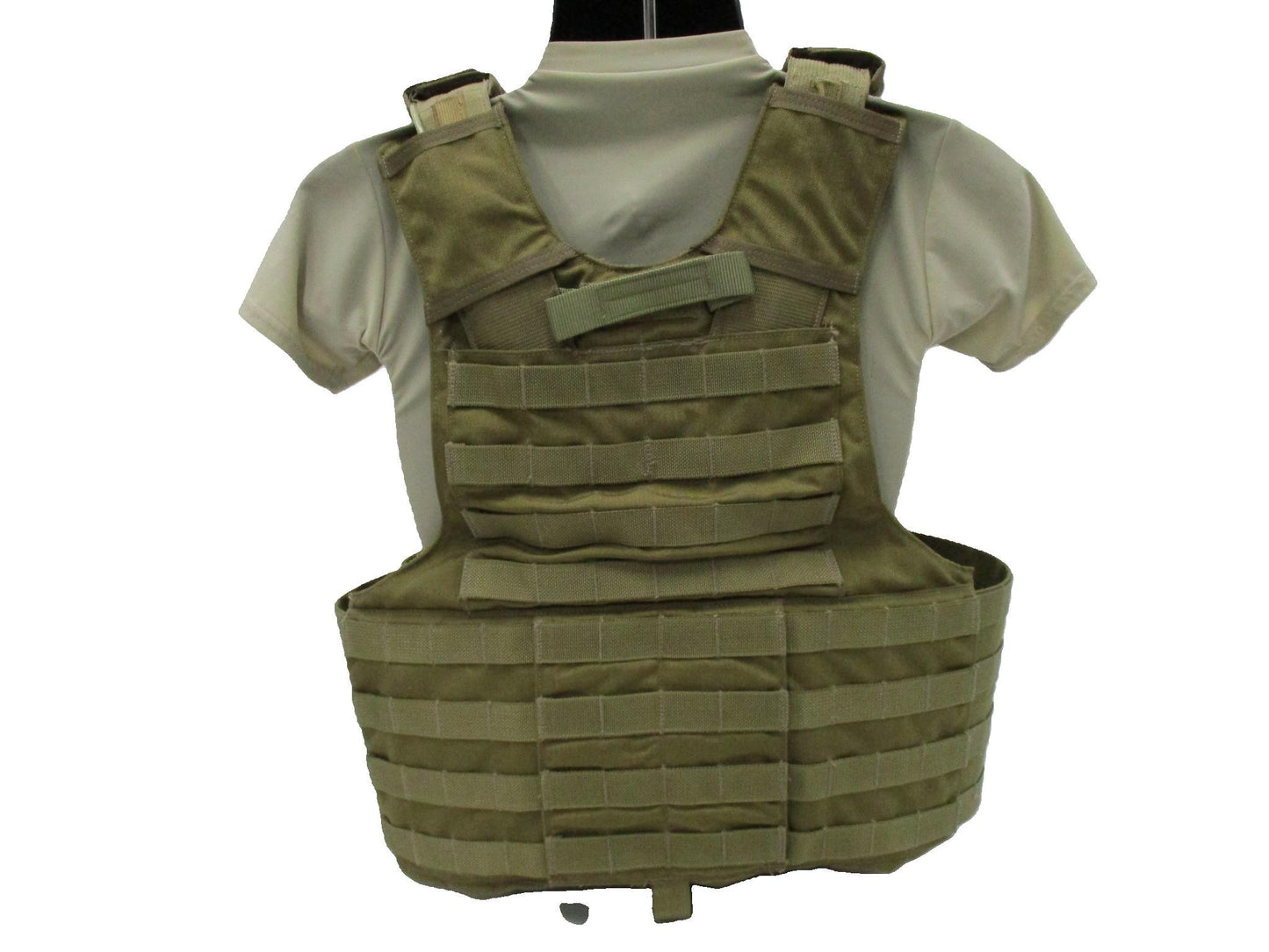 EAGLE INDUSTRIES KHAKI TAN CIRAS PLATE CARRIER (NO ARMOR) RELEASABLE VEST SMALL