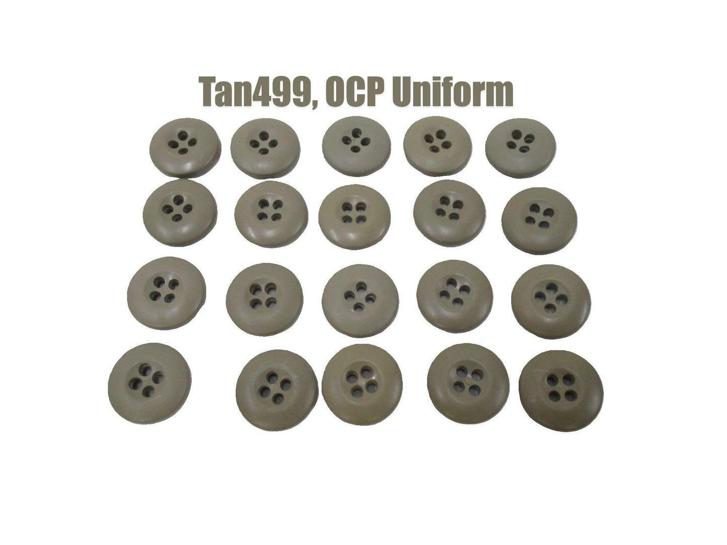 USGI MILITARY BDU COMBAT UNIFORM SEW ON BUTTONS (20) PACK 4 HOLE OCPs FG ACUs - Centex Military Gear