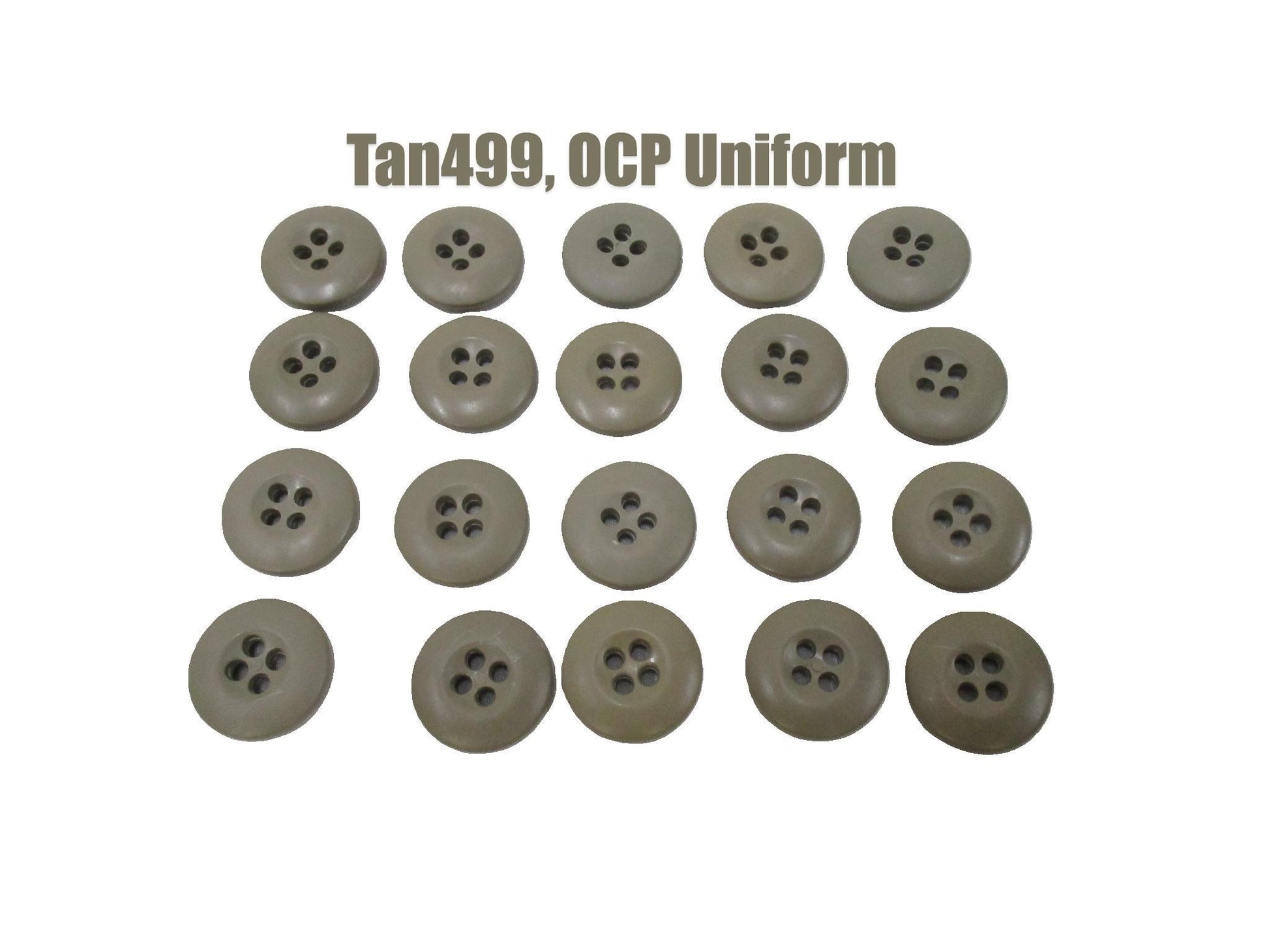 USGI MILITARY BDU COMBAT UNIFORM SEW ON BUTTONS (20) PACK 4 HOLE OCPs FG ACUs - Centex Military Gear