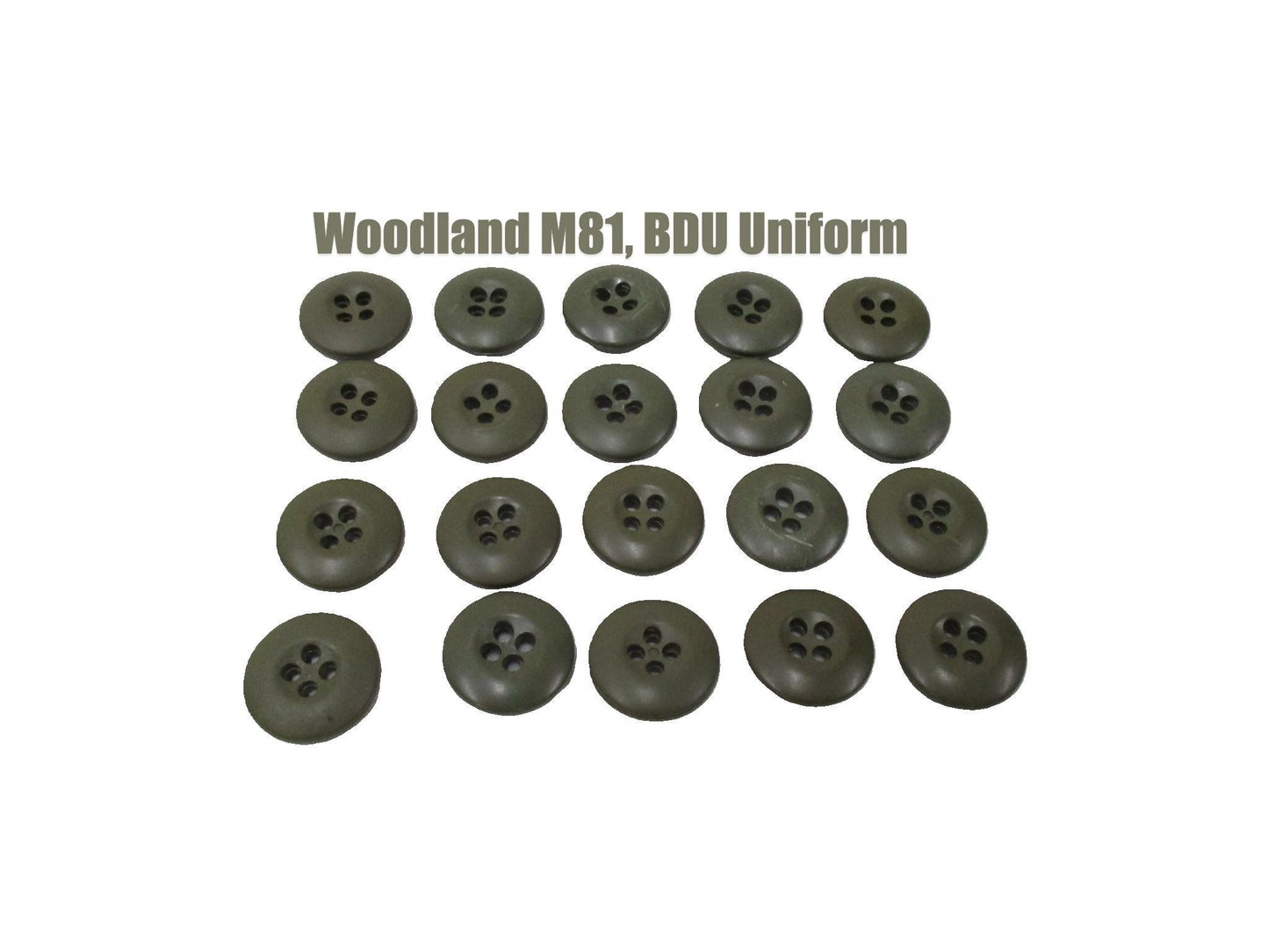 USGI MILITARY BDU COMBAT UNIFORM SEW ON BUTTONS (20) PACK 4 HOLE OCPs FG ACUs - Centex Military Gear