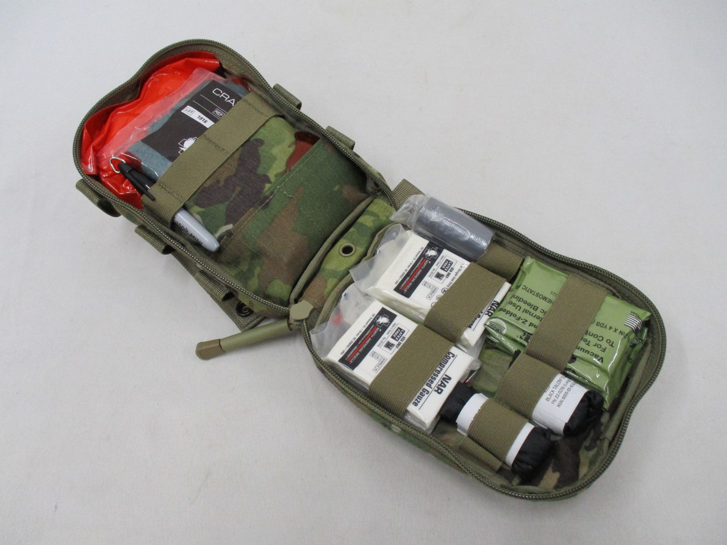 USED ARMY AIR FORCE OCP IFAK FIRST AID KIT JFAK (NO TOURNIQUETS) GAUZE EXP.2025