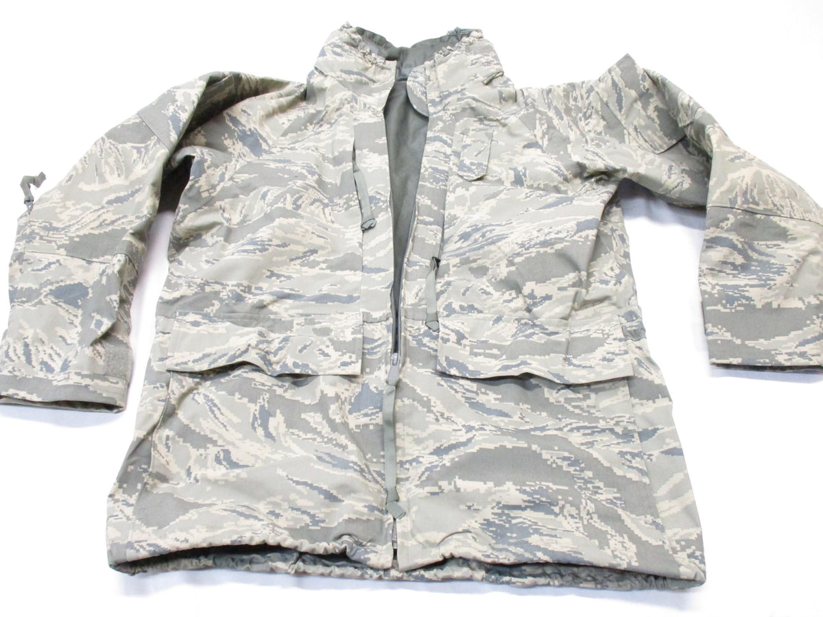 USAF JACKET APECS GORE-TEX COLD/WET WEATHER PARKA SMALL/SHORT ABDU DIGITAL USED