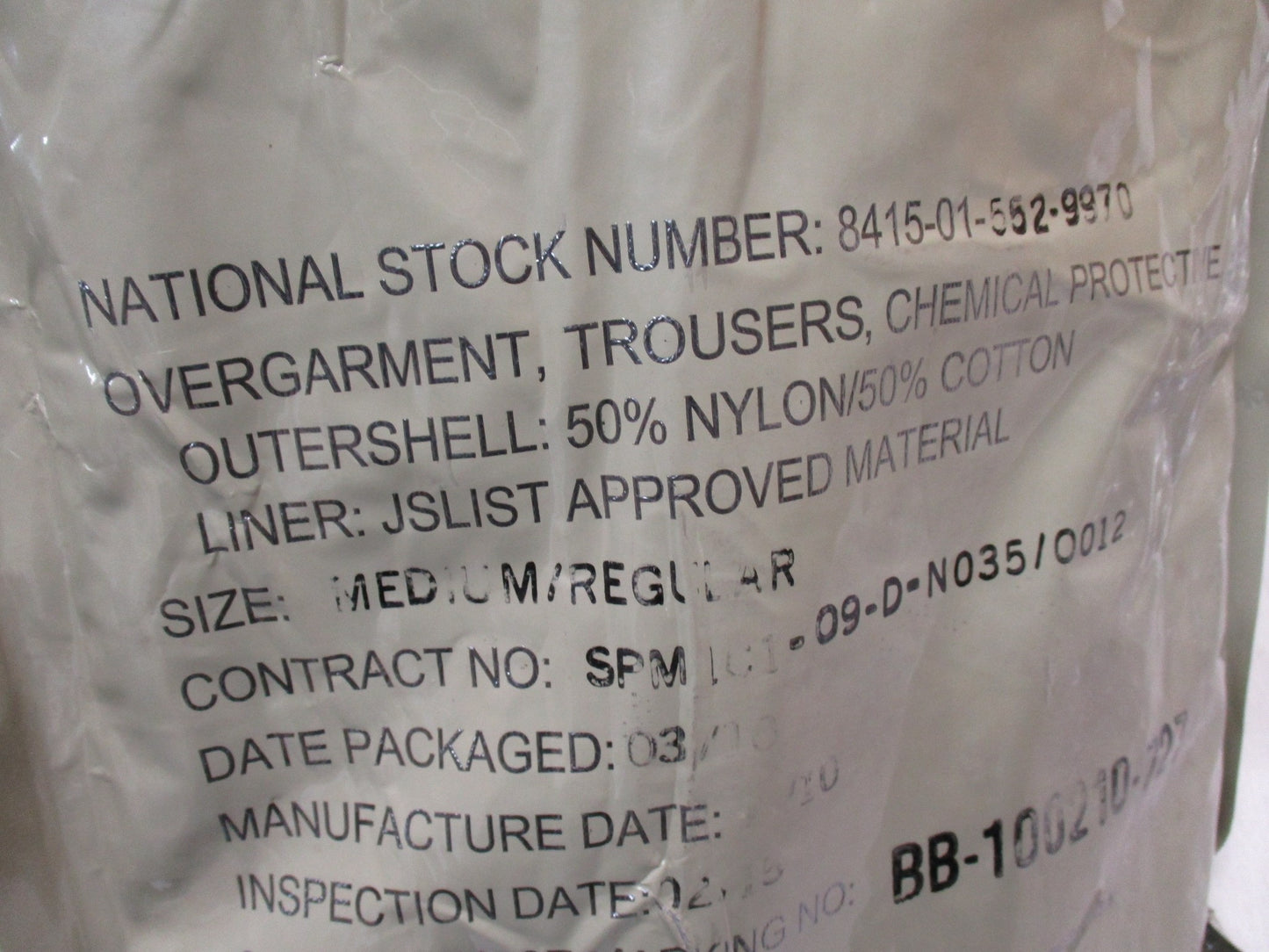 NEW MEDIUM/REGULAR JSLIST CHEMICAL SUIT MOPP NBC JACKET & PANTS CBRN OVERGARMENT - Centex Military Gear