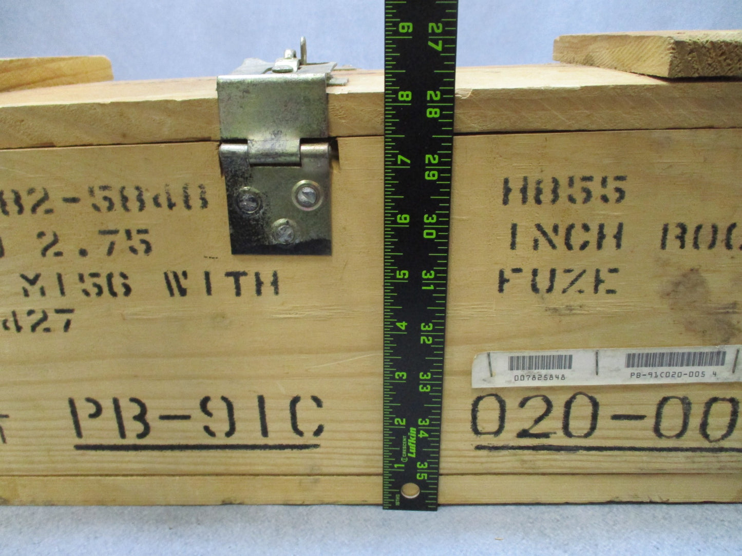 USGI Vintage Wooden Ammo Crate Box Rope Handles Military Storage Chest