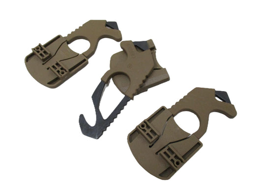 LOT OF (3) GERBER SEAT BELT STRAP CUTTER COYOTE BROWN RESCUE TOOL HOOK KNIFE FDE - Centex Military Gear