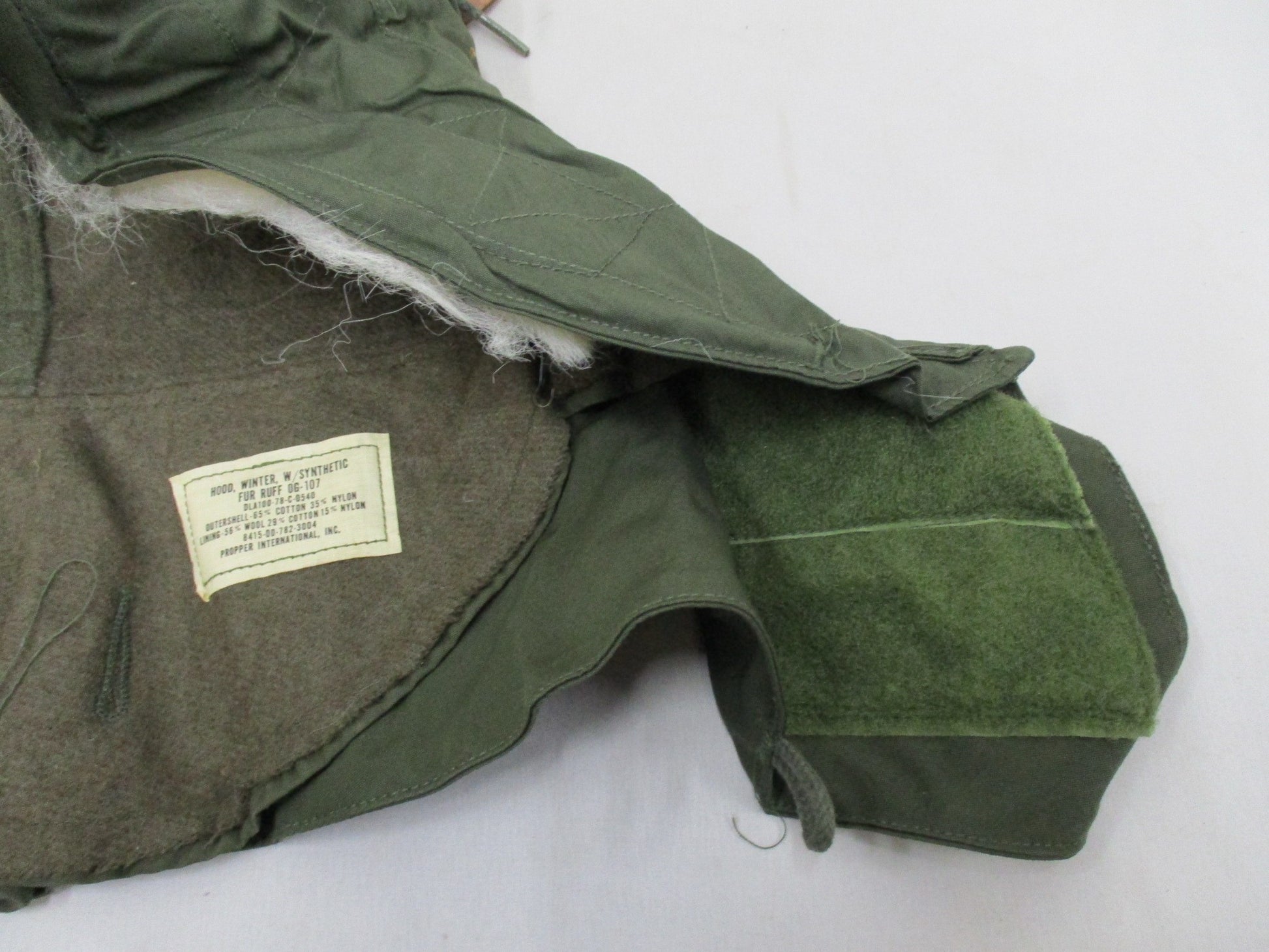 US Military Extreme Cold Weather Hood Synthetic Fur Ruff M-65 M-51 Parka OG-107 - Centex Military Gear