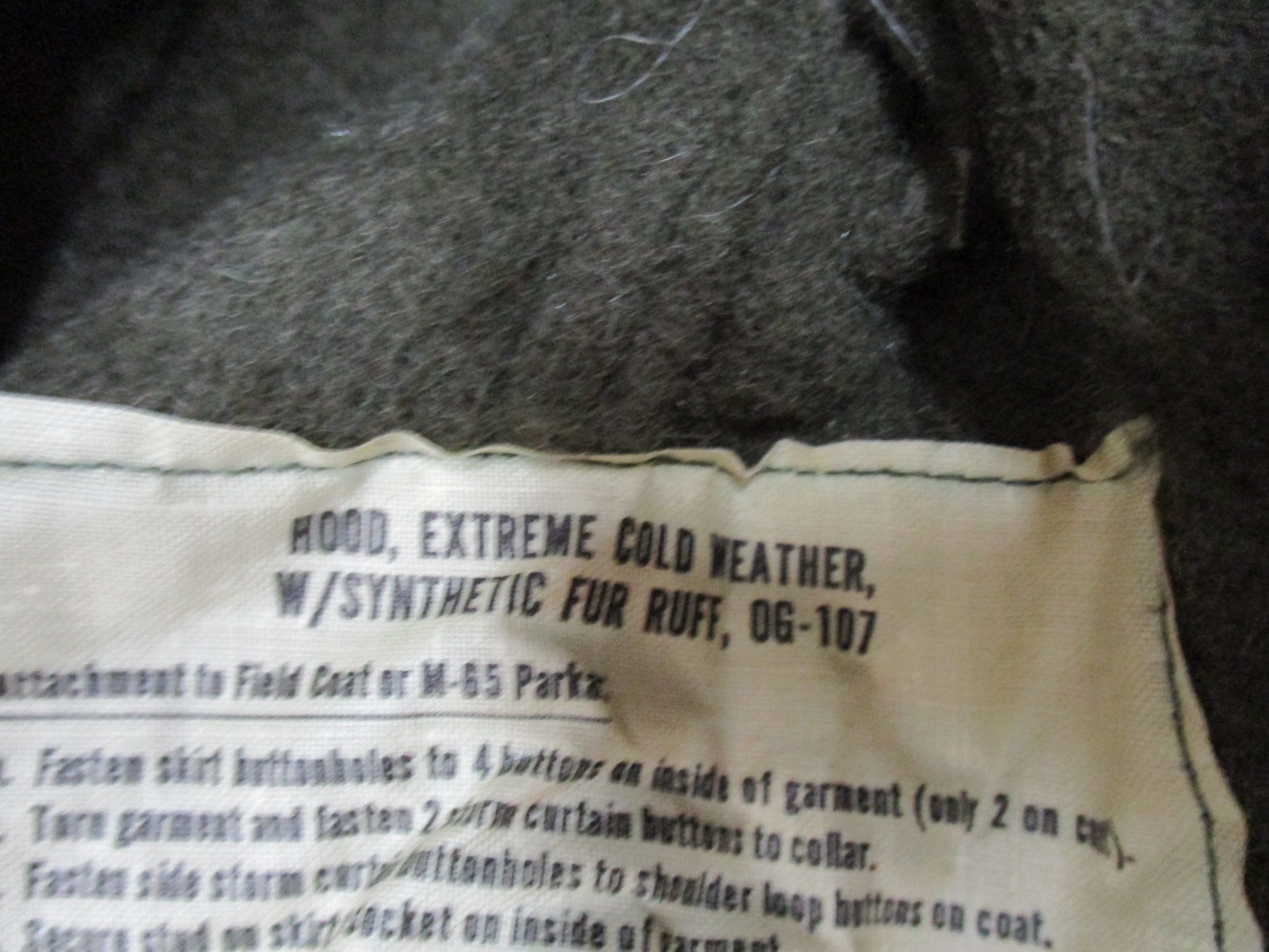 US Military Extreme Cold Weather Hood Synthetic Fur Ruff M-65 M-51 Parka OG-107 - Centex Military Gear
