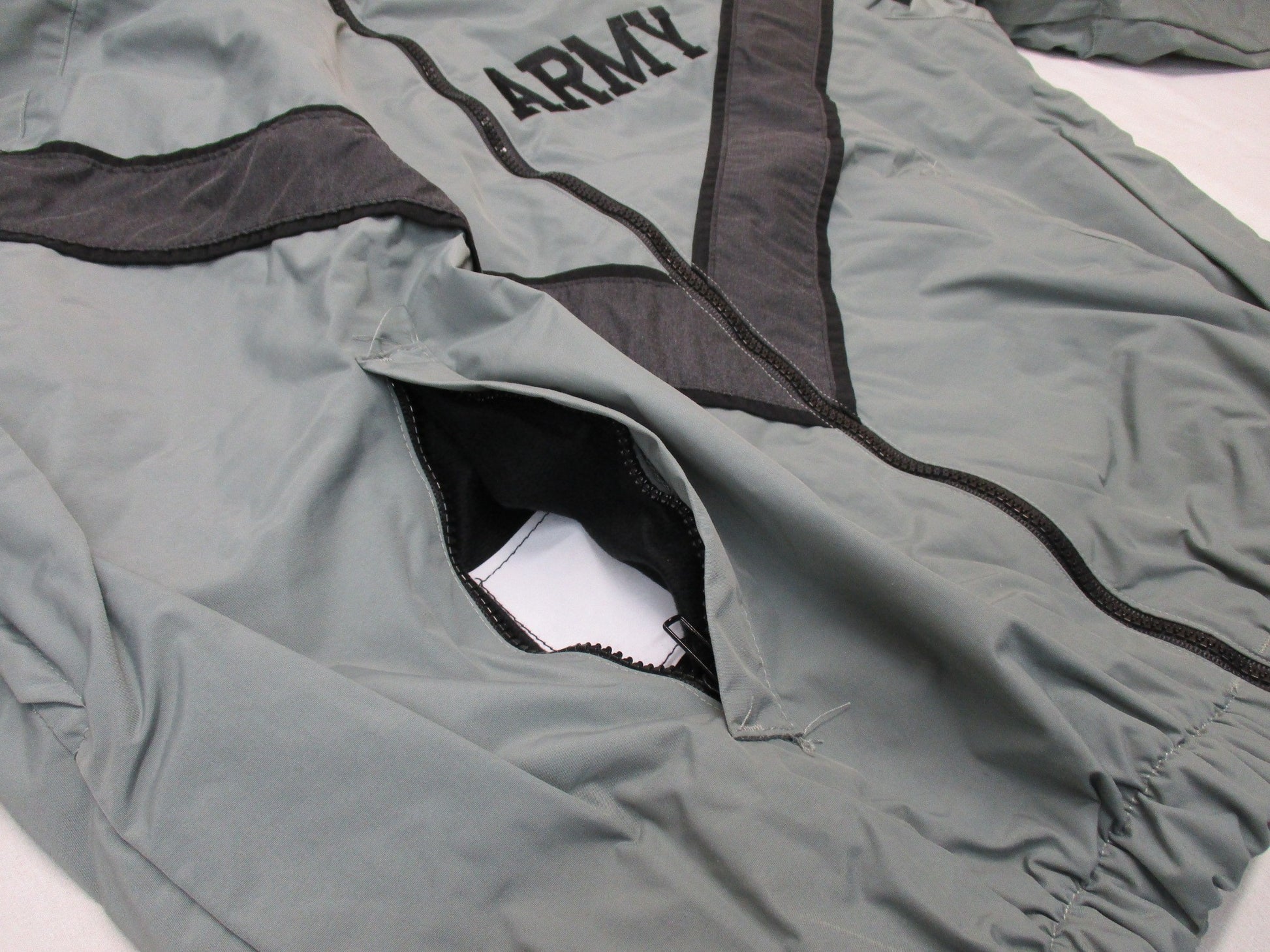 USED US ARMY GREY REFLECTIVE PT JACKET FITNESS UNIFORM COAT WIND BREAKER WARM-UP - Centex Military Gear