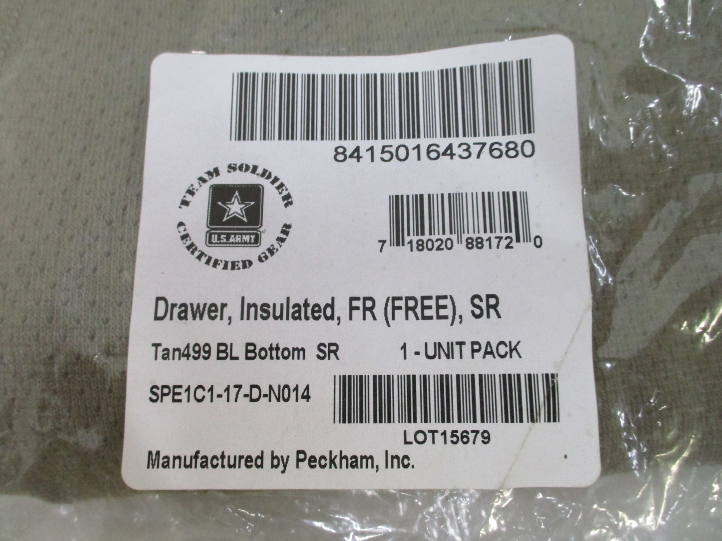 NEW ARMY OCP MOISTURE WICKING FLAME RESISTANT BASE LAYER DRAWER SIZE SMALL/REG