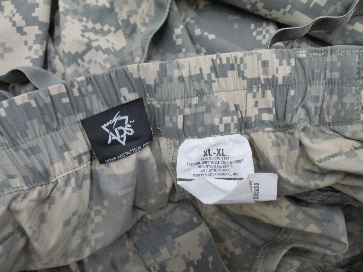 ARMY ACU DIGITAL LEVEL 5 SOFT SHELL TROUSER COLD WEATHER PANTS X-LARGE/X-LONG