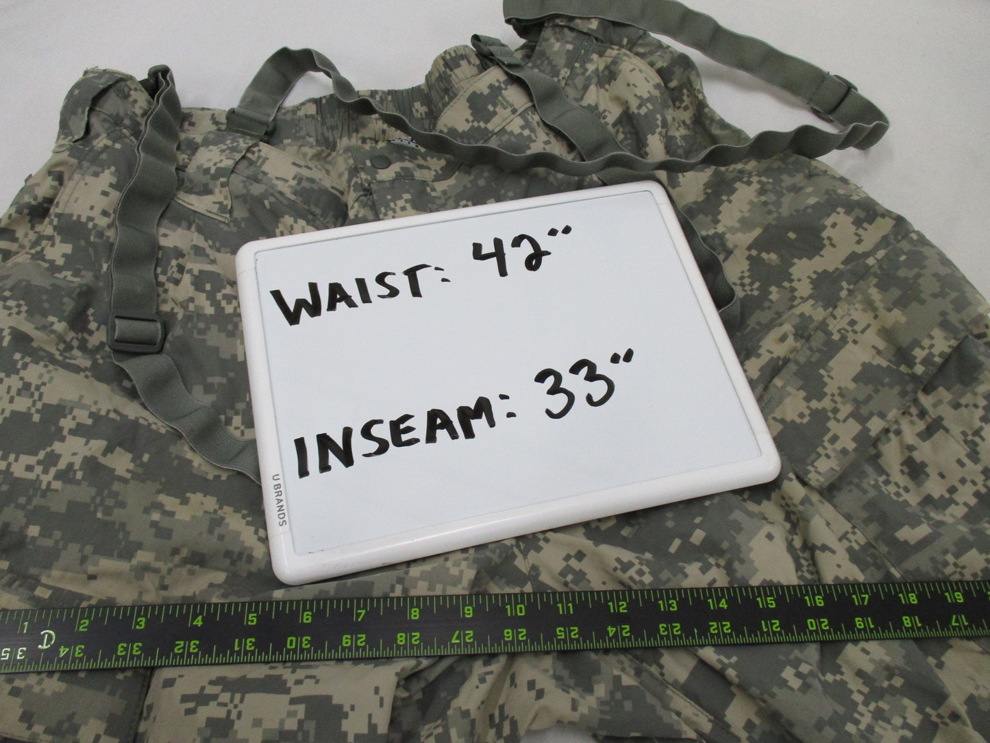 ARMY ACU DIGITAL LEVEL 5 SOFT SHELL TROUSER COLD WEATHER PANTS X-LARGE/X-LONG