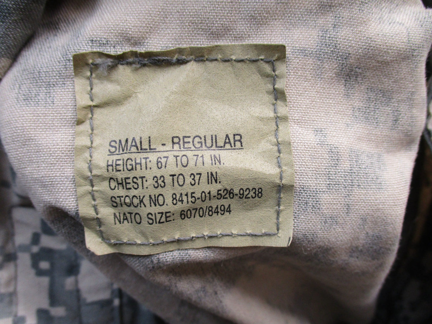 ARMY A2CU AIRCREW UNIFORM COAT ACU DIGITAL SMALL/REG AVIATION TOP FLIGHT JACKET