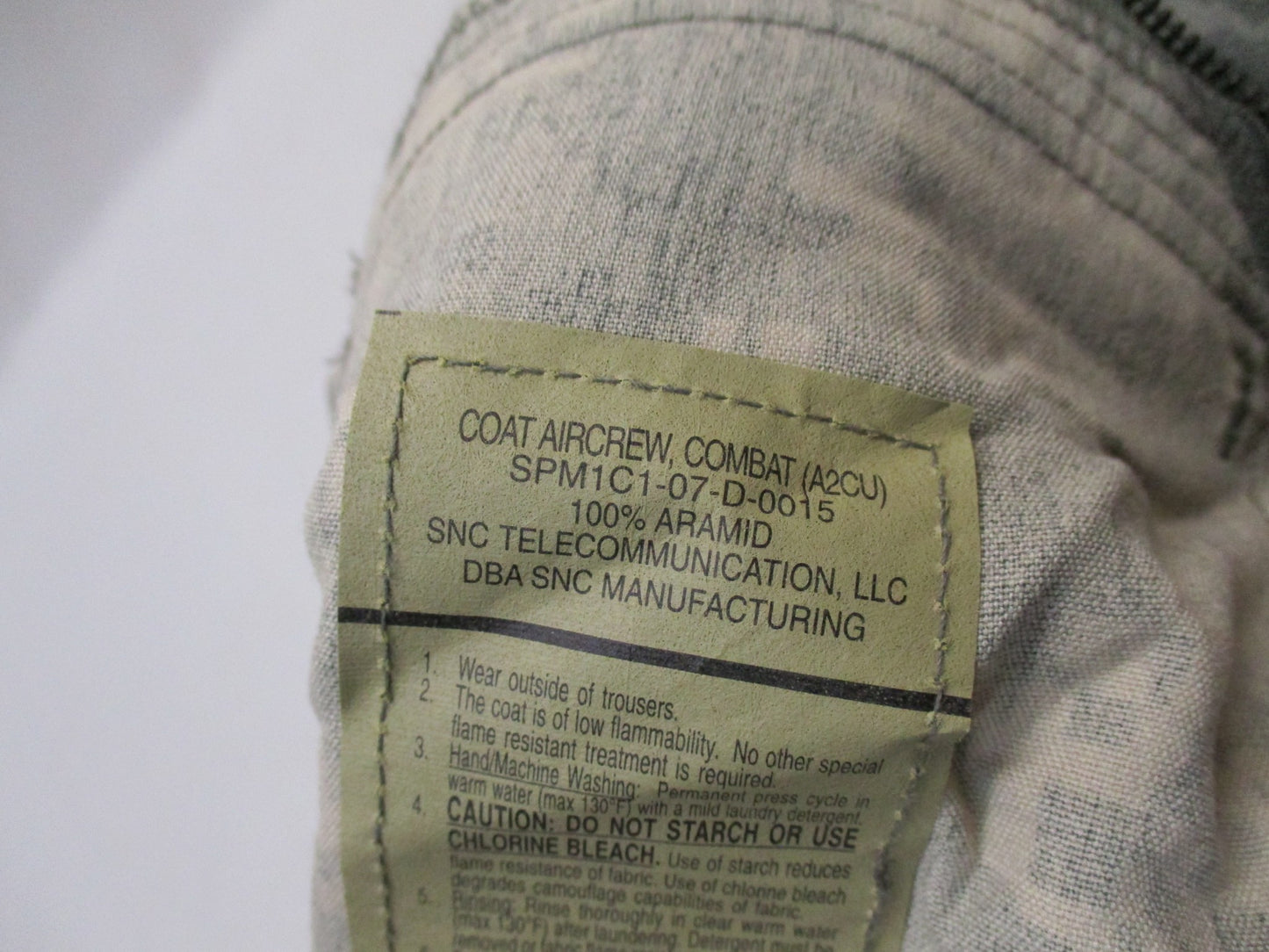 ARMY A2CU AIRCREW UNIFORM COAT ACU DIGITAL SMALL/REG AVIATION TOP FLIGHT JACKET