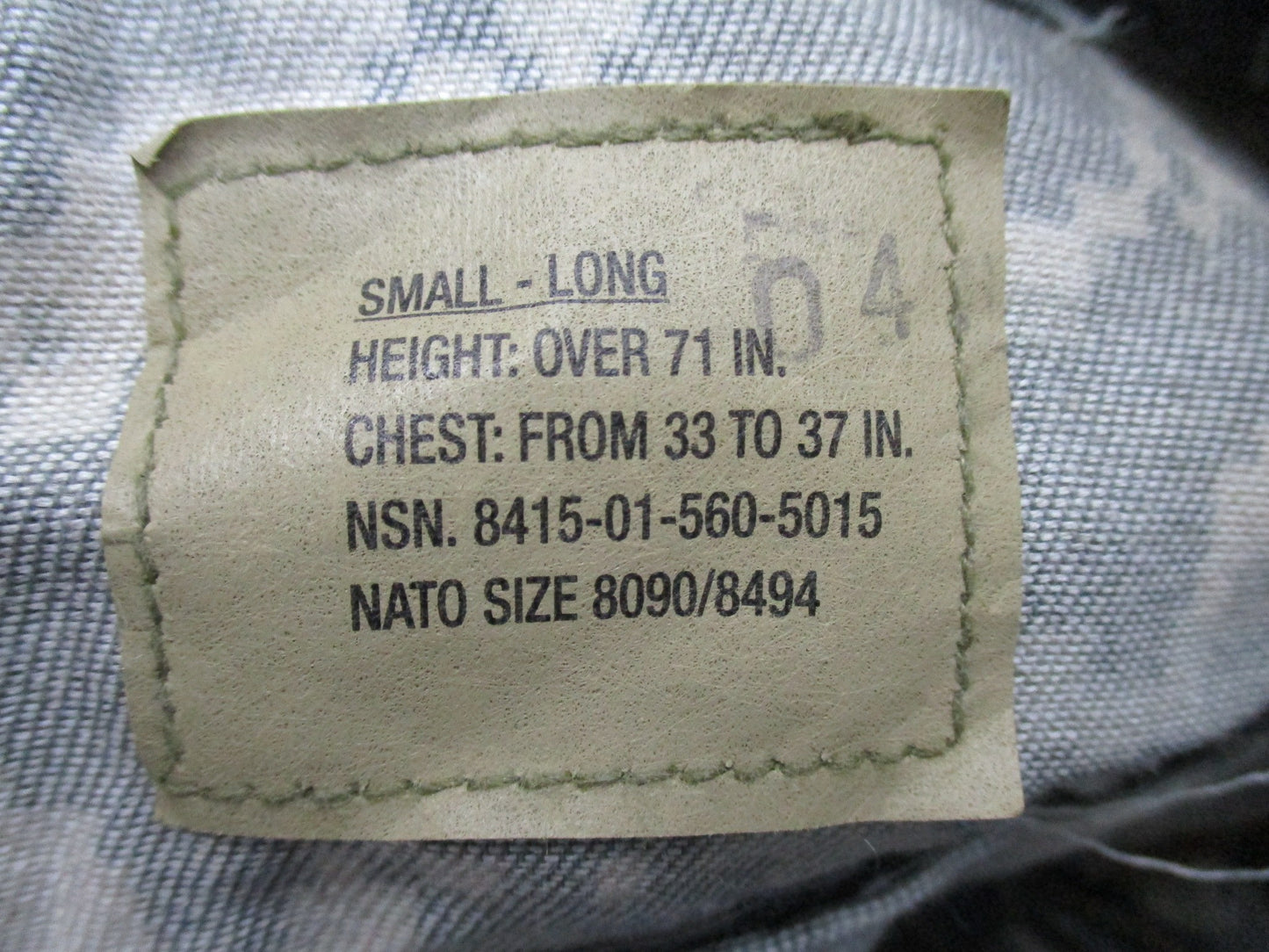 ARMY IMPROVED CREWMAN COVERALLS ACU DIGITAL CVC SMALL/LONG 8415-01-560-5015