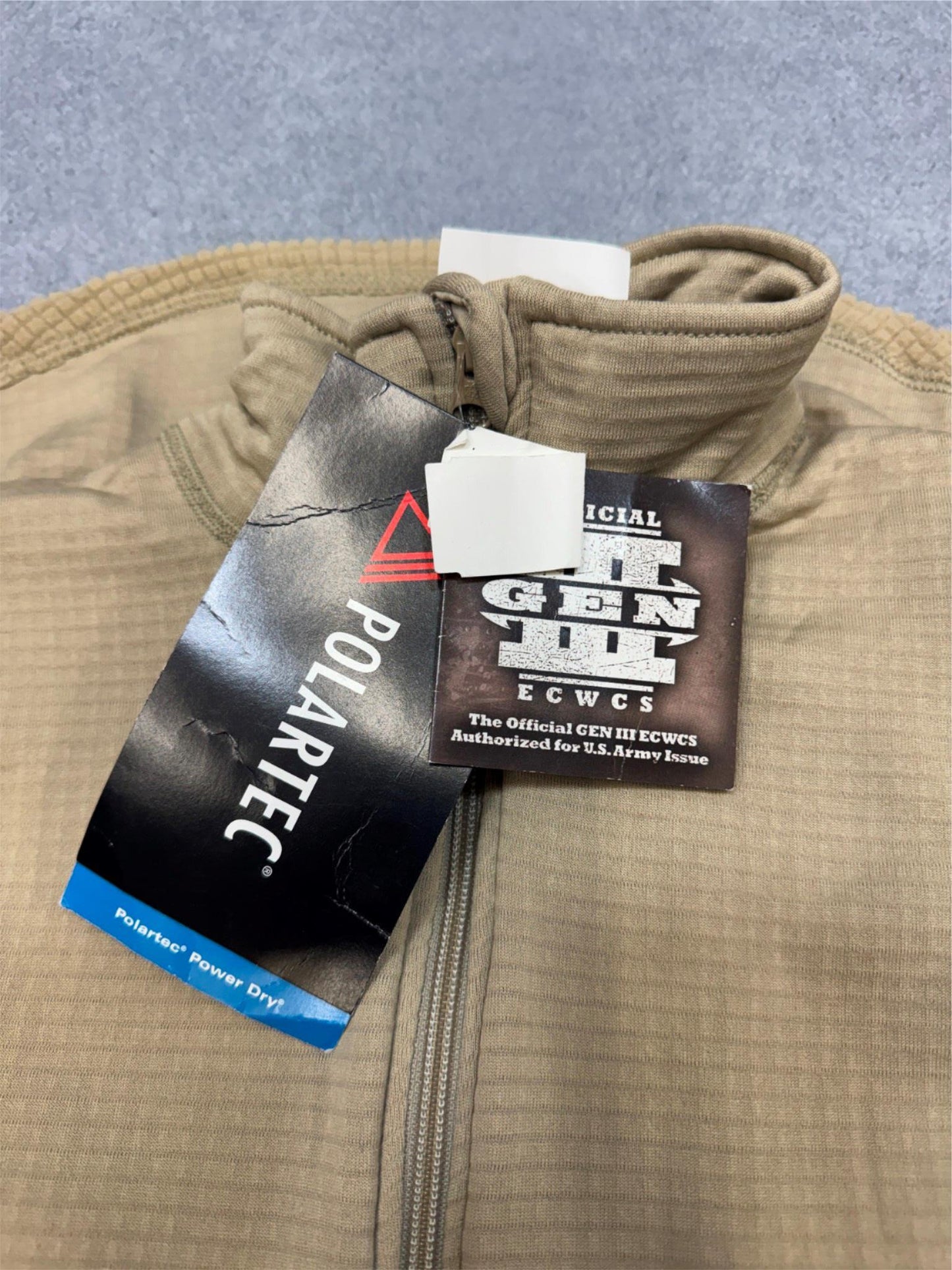 NEW GEN III ARMY TAN WAFFLE TOP SMALL/REG GRID FLEECE MID-WEIGHT SHIRT LEVEL 2 - Centex Military Gear