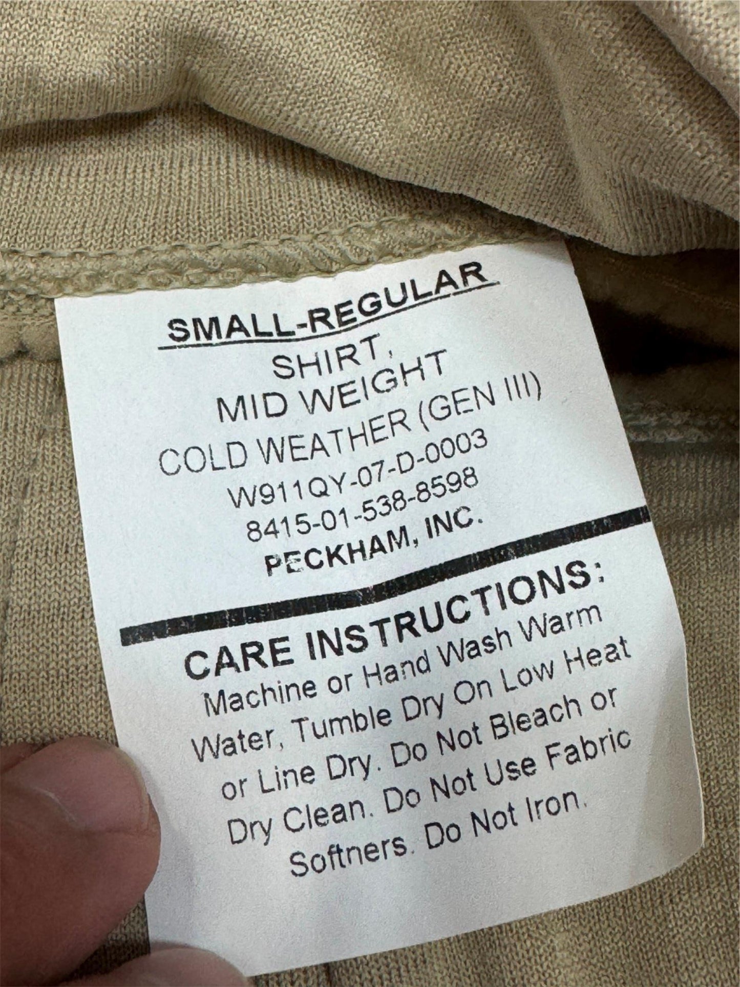 NEW GEN III ARMY TAN WAFFLE TOP SMALL/REG GRID FLEECE MID-WEIGHT SHIRT LEVEL 2 - Centex Military Gear