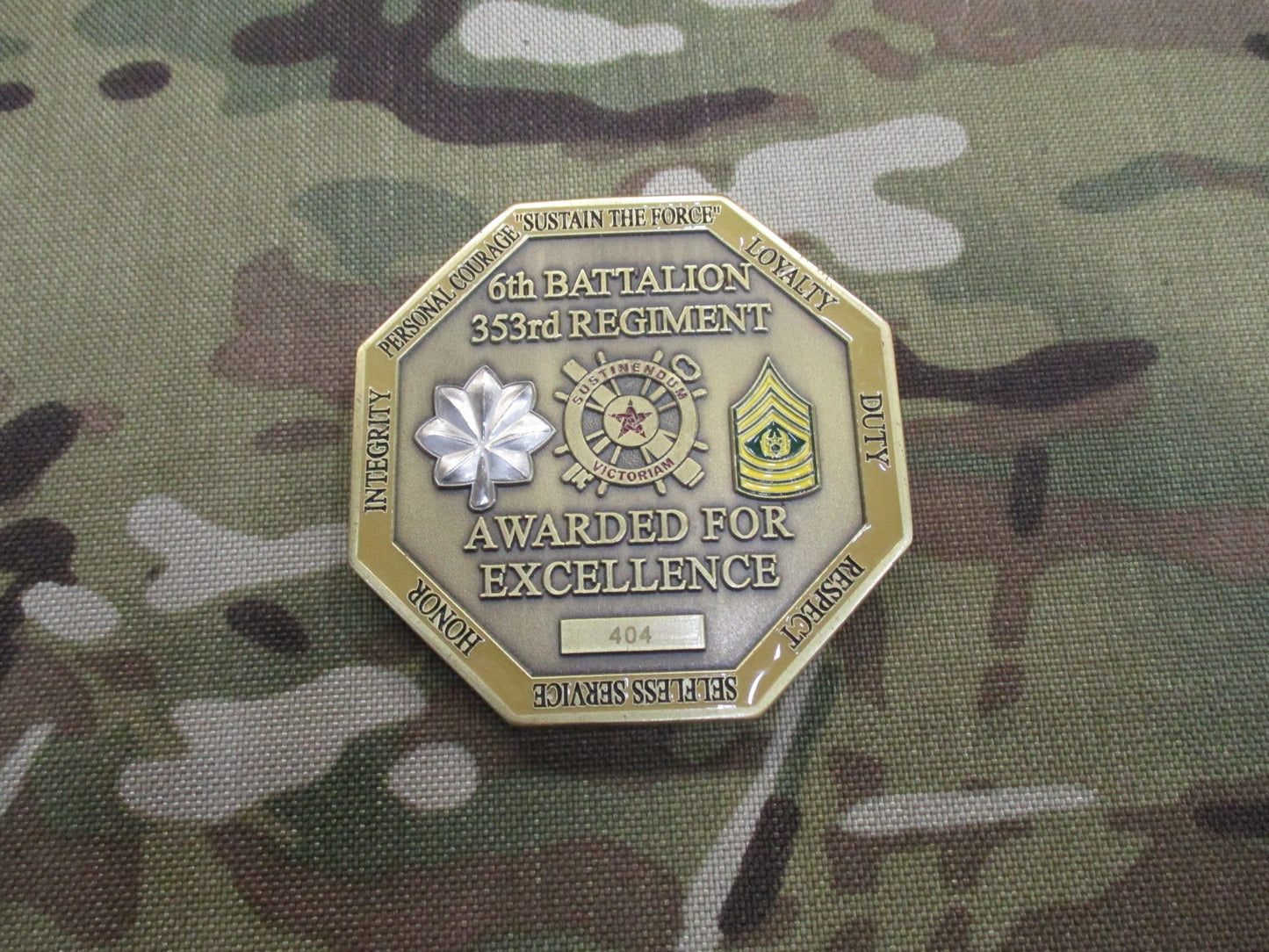 6th Battalion 353rd Regiment US Army Challenge Coin (Large) 3"
