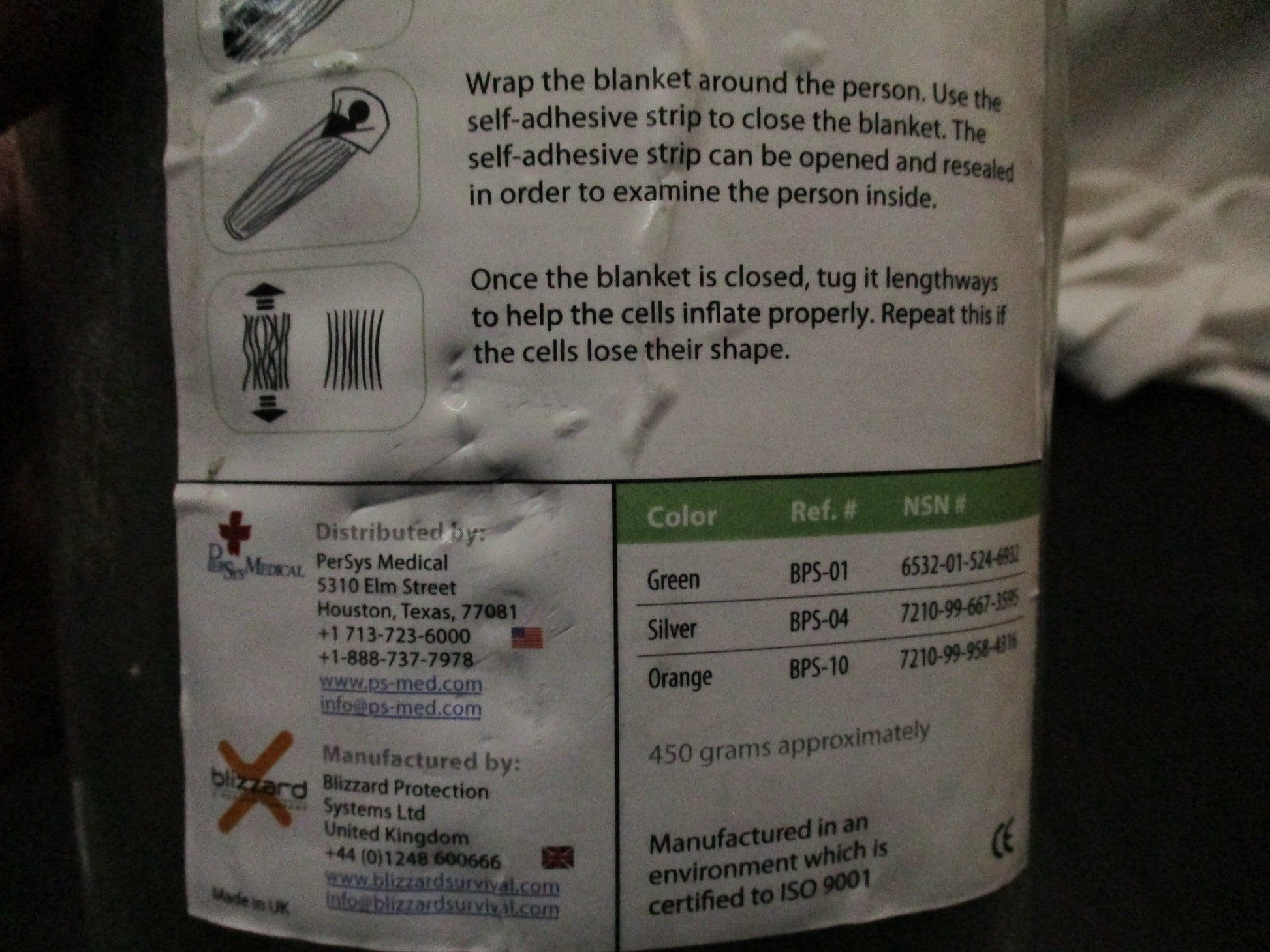 Centex Military Gear NOS Blizzard Survival Blanket in OD green, ideal for hiking, camping, rescue, and military outdoor activities.