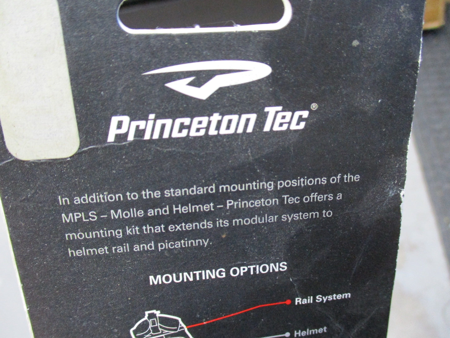 Princeton Tech MPLS mounting hardware Accessory Kit HELMET RAIL PICATIINY
