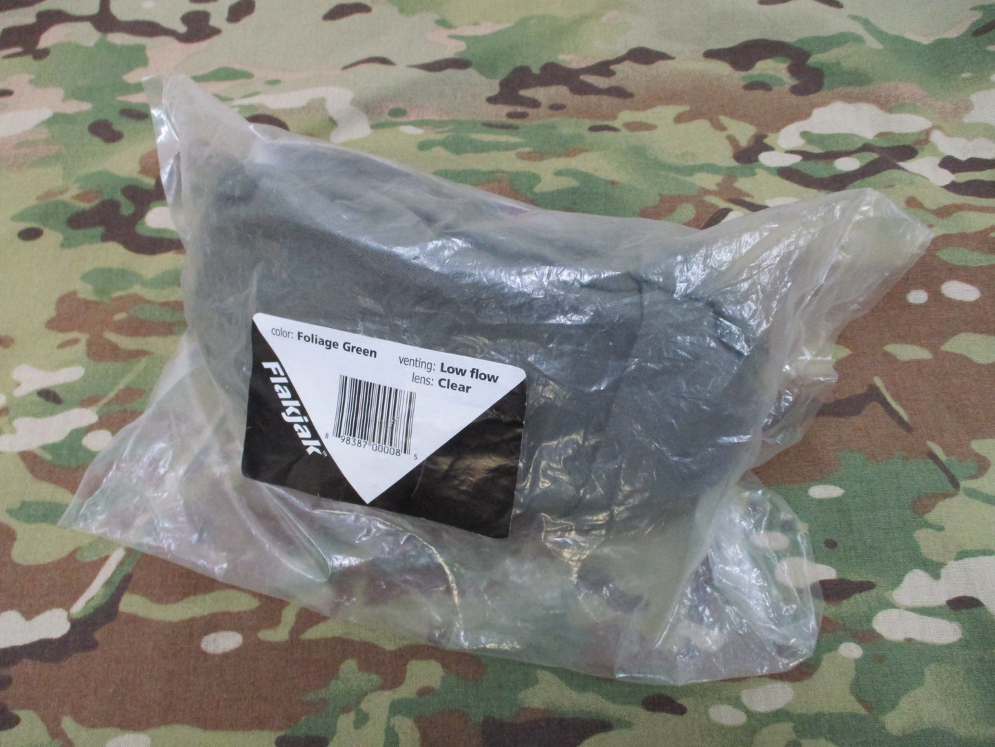 (NOS) USGI SHATTERPROOF GOGGLES FOLIAGE GREEN FLAKJAK EYEPRO CLEAR/DARK LENS