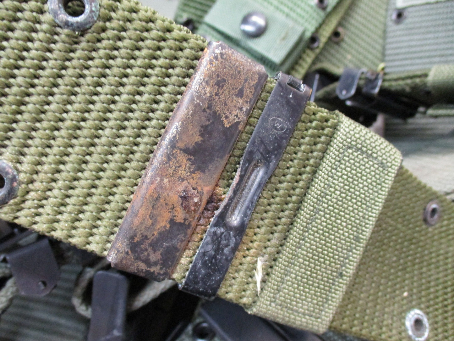 USGI WEB PISTOL BELT MEDIUM LBE LCE ALICE OD GREEN LC-2 NYLON 8465-01-322-1965 - Centex Military Gear