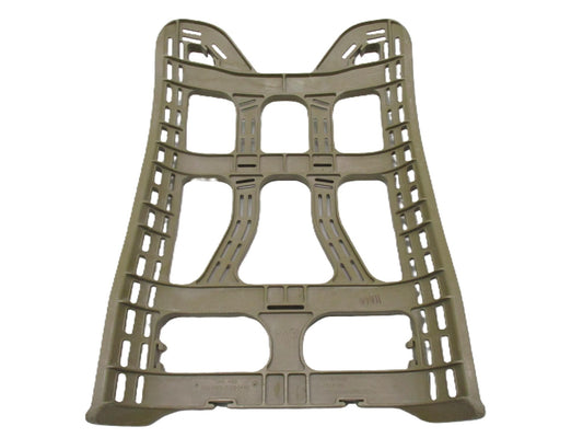 Used USGI military large rucksack frame in OCP tan with MOLLE attachments, designed for Centex Military Gear backpack and rucksack.