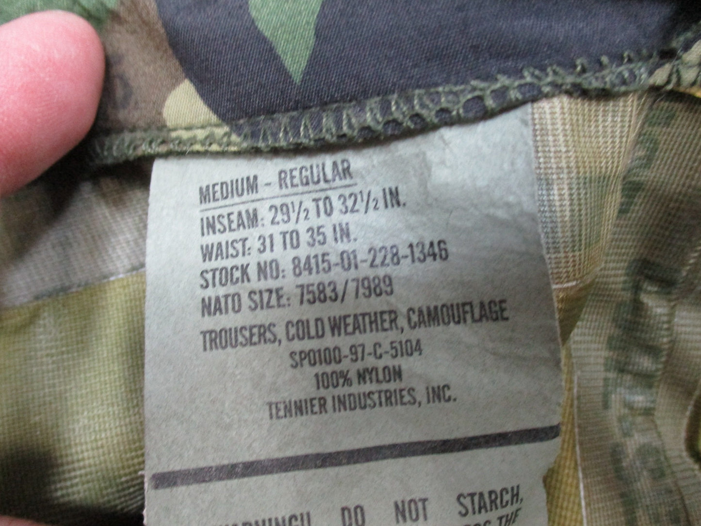 MILITARY COLD/WET WEATHER TROUSER WOODLAND BDU GORE-TEX PANTS MEDIUM/REGULAR