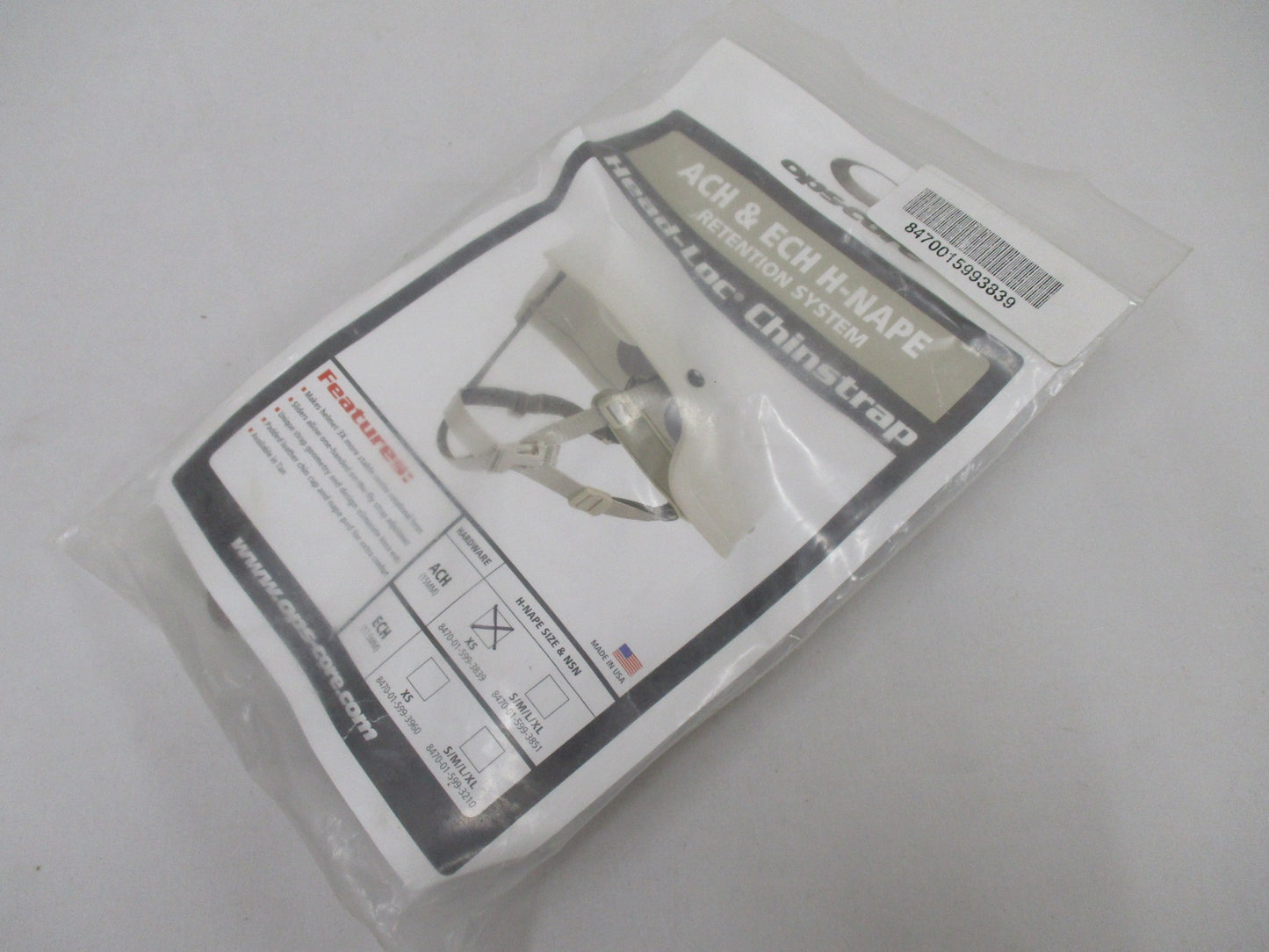 X-SMALL OPS-CORE CHINSTRAP ADVANCED COMBAT HELMET XS COYOTE CHIN STRAP w. BOLTS