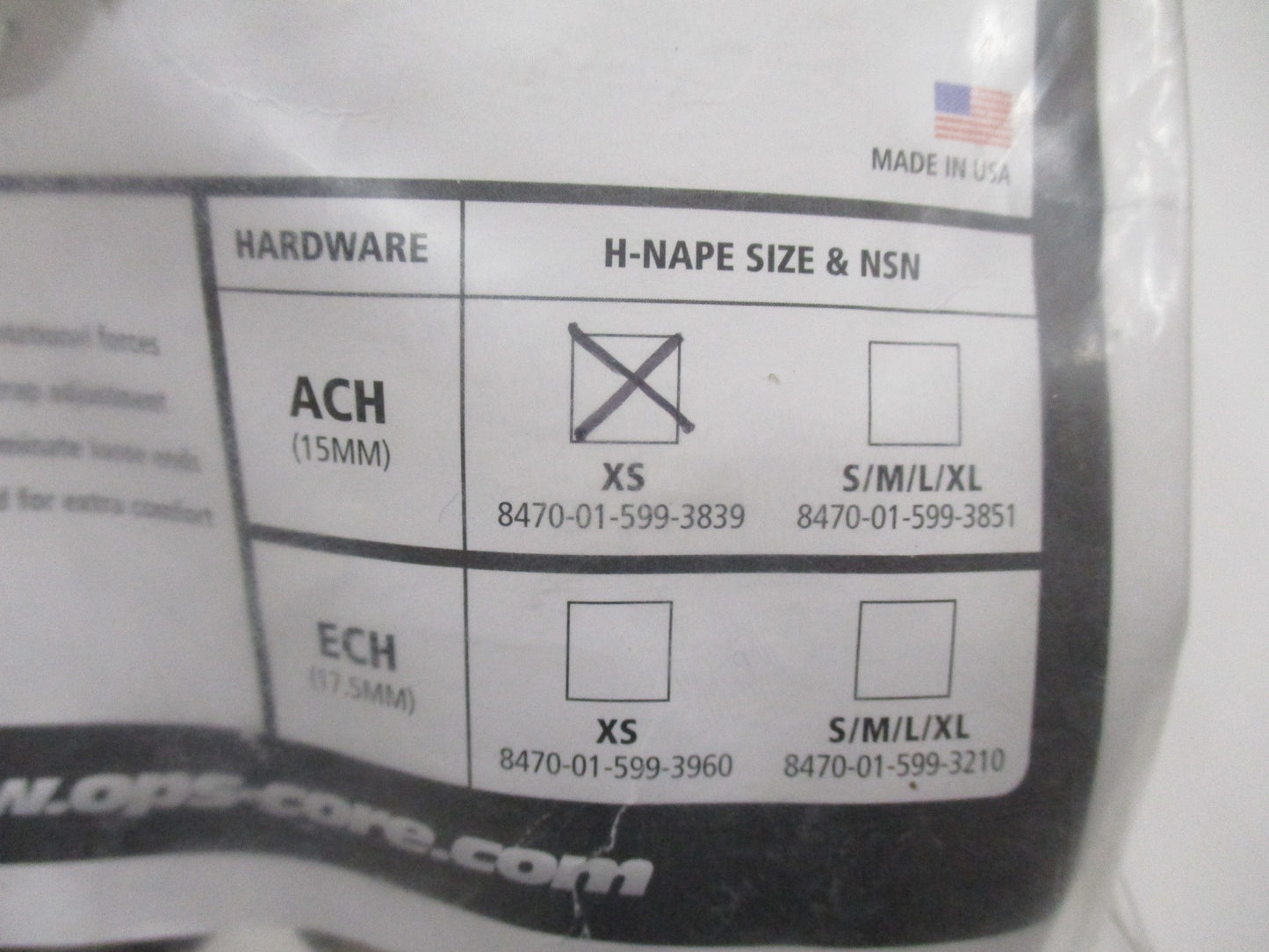 X-SMALL OPS-CORE CHINSTRAP ADVANCED COMBAT HELMET XS COYOTE CHIN STRAP w. BOLTS