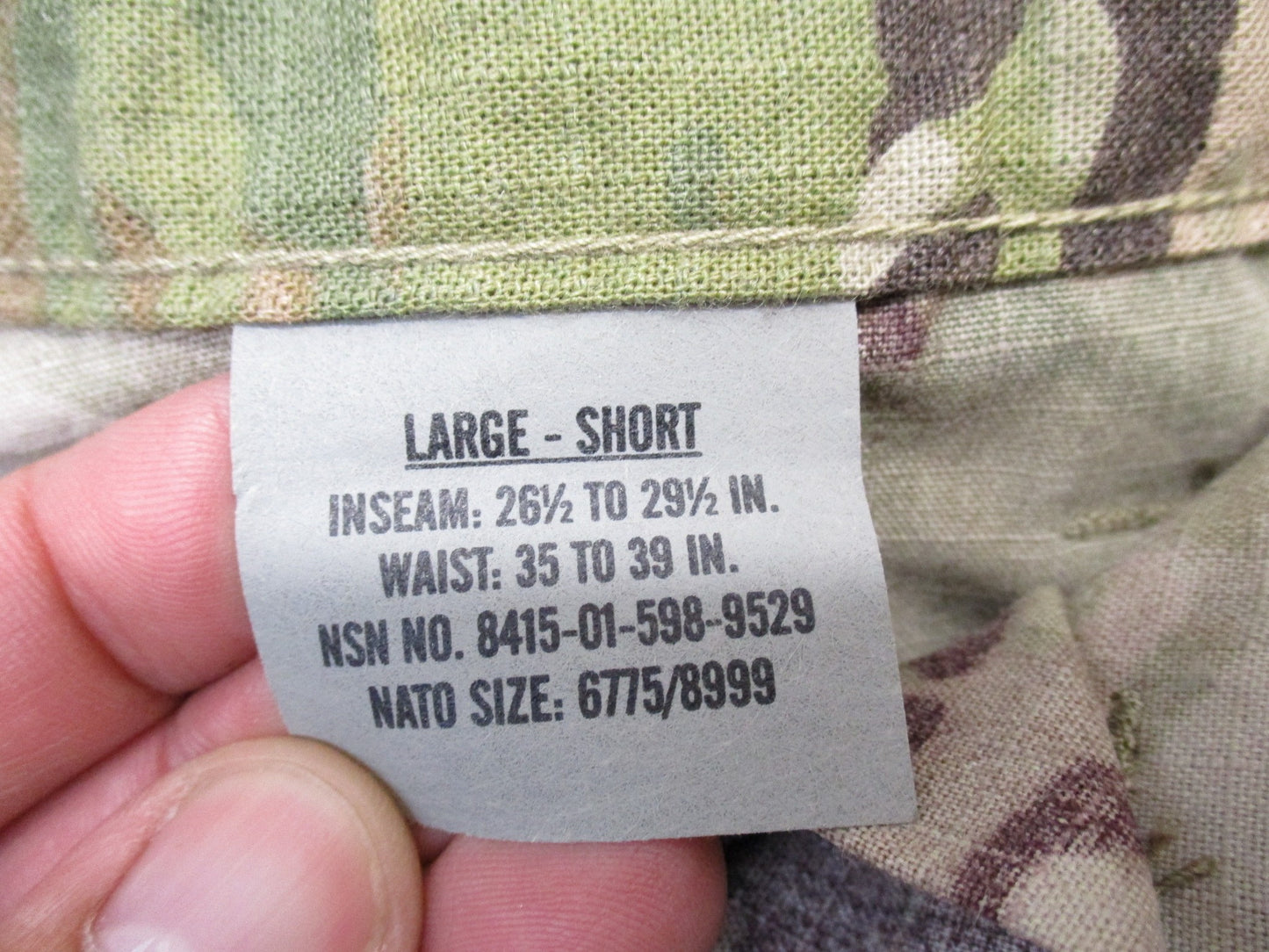 US ARMY COMBAT UNIFORM TROUSER BDU PANTS FRACU MULTICAM OCP SCORPION LARGE/SHORT