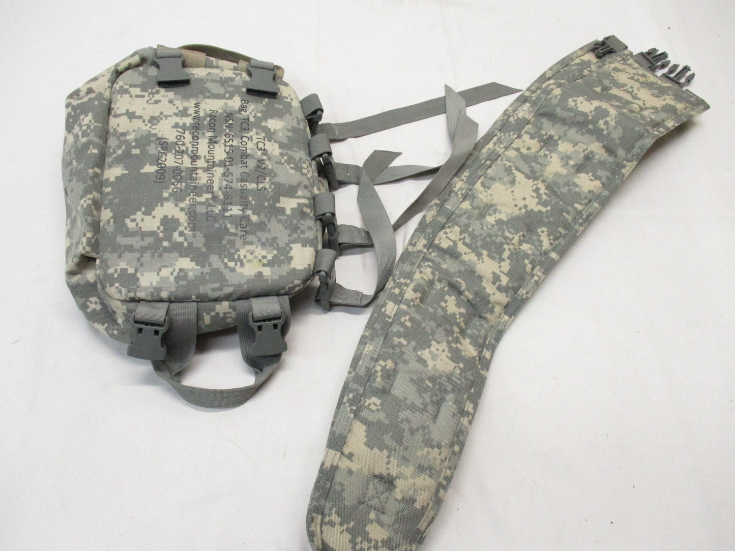 Empty Army ACU digital combat life saver bag by Centex Military Gear, T3 Recon Mountain medical kit storage pouch.