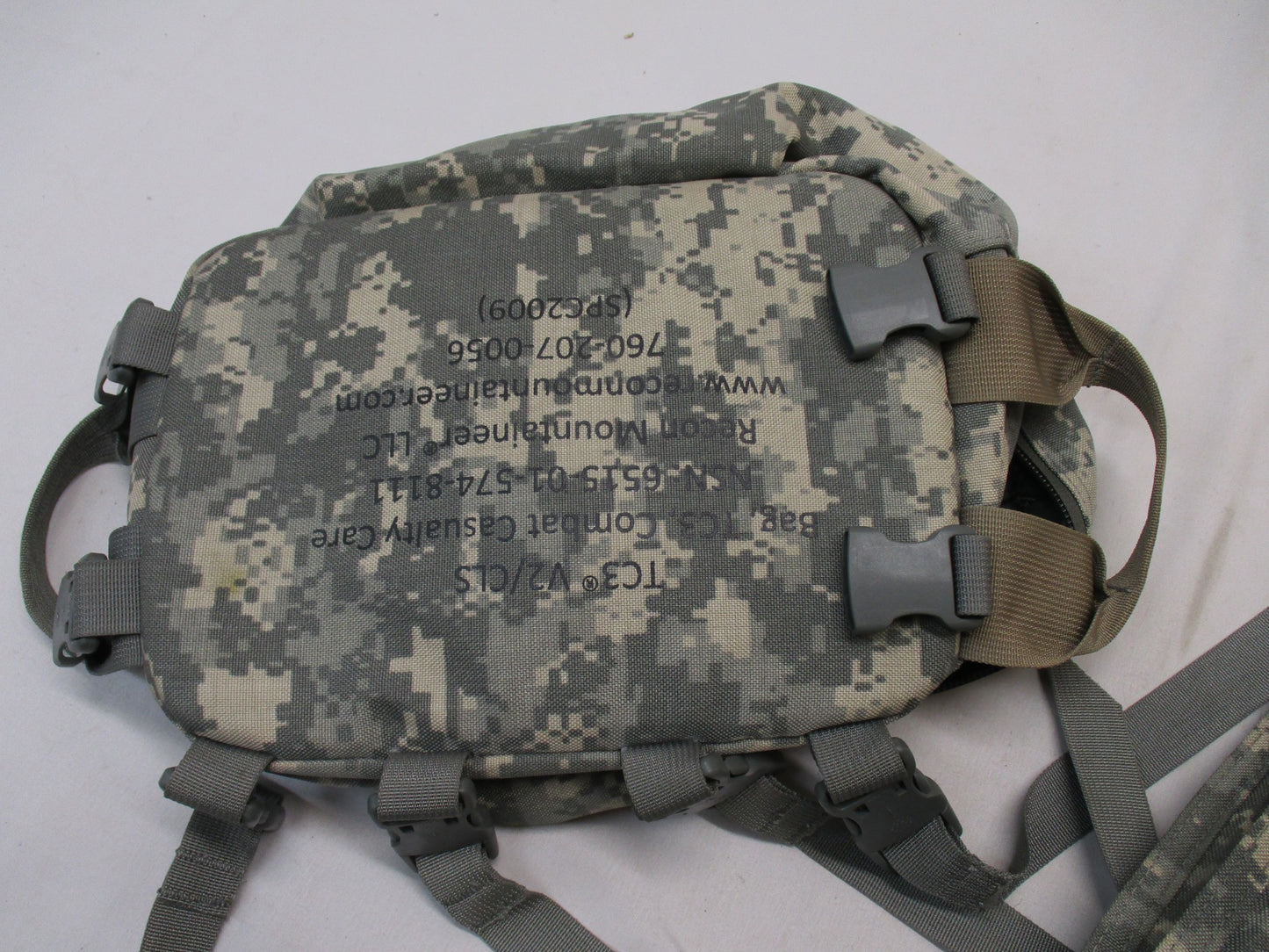 Empty Army ACU Digital Combat Life Saver Bag CLS Medical Kit by Centex Military Gear, T3 Recon Mountain style, with multiple compartments.