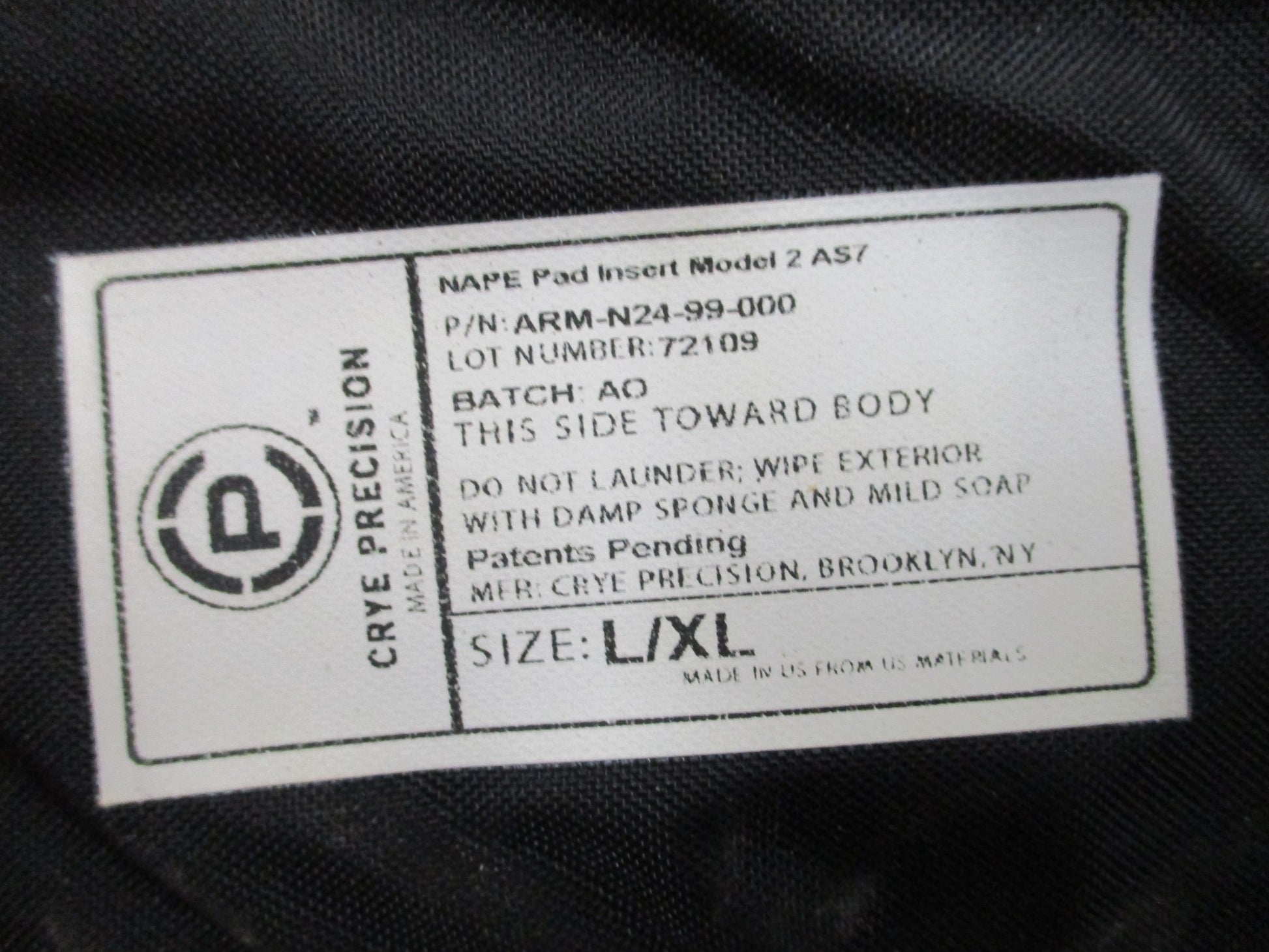 Large UCP Crye Precision body armor nape pad behind head protection, designed for ACH helmets, by Centex Military Gear.