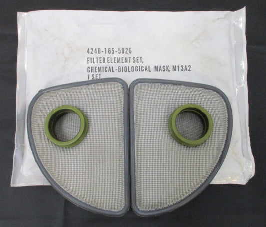MSA USGI M17 GAS MASK CHEEK FILTERS FITS RUSSIAN M10 NBC PRO MASK FILTER SET - Centex Military Gear